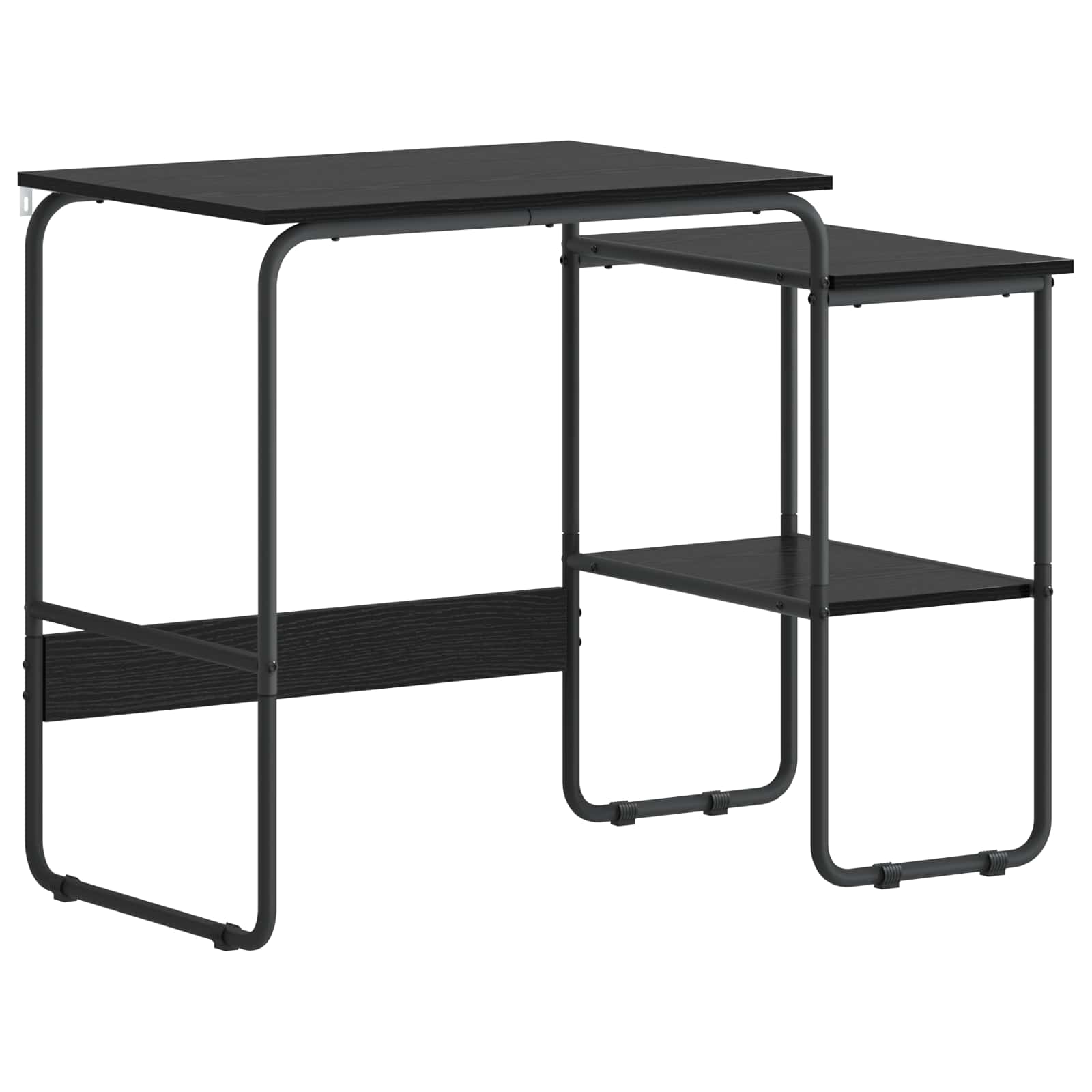 Desk with Storage Black Oak 100 x 50 x 75 cm