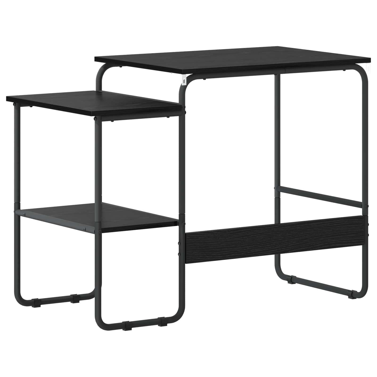Desk with Storage Black Oak 100 x 50 x 75 cm