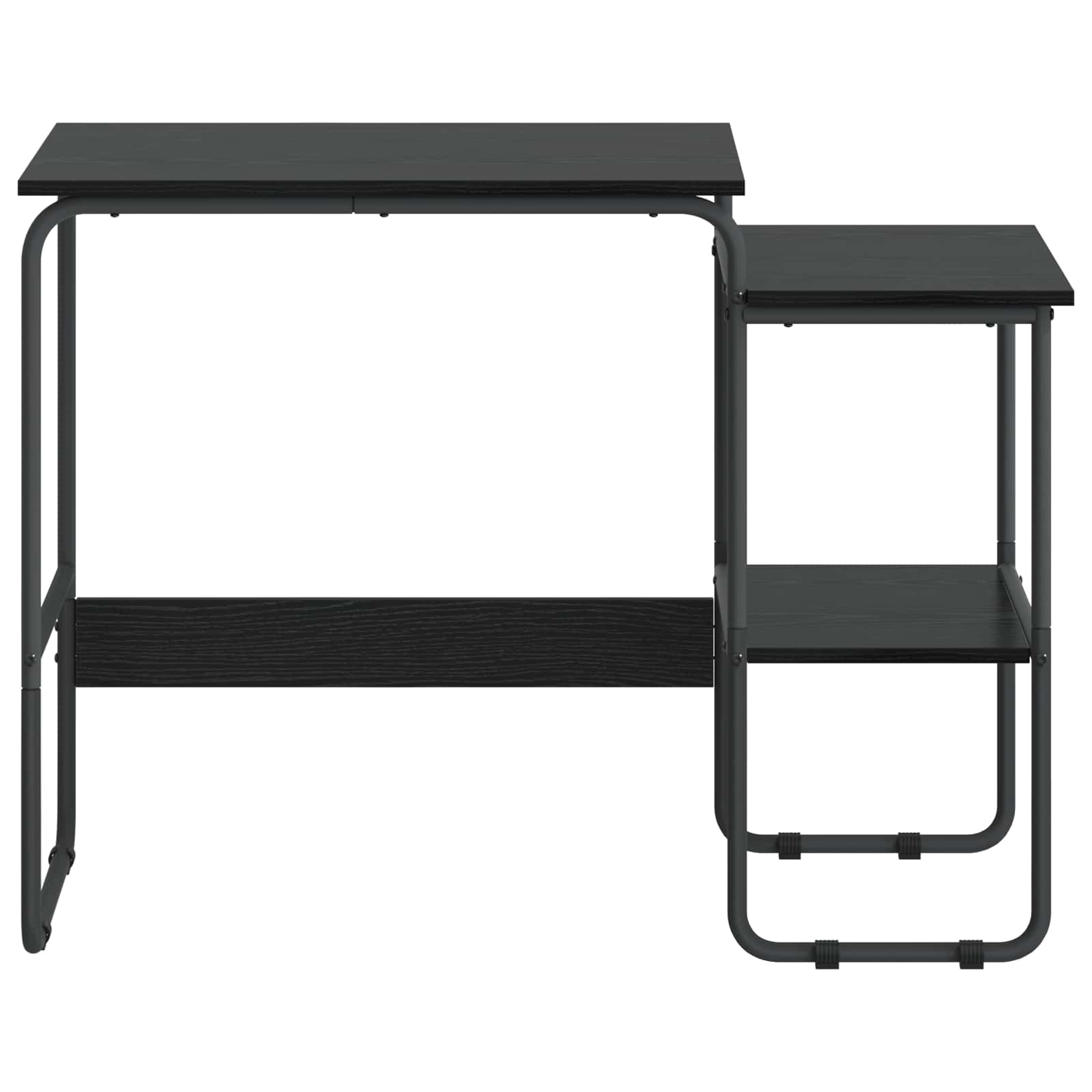 Desk with Storage Black Oak 100 x 50 x 75 cm