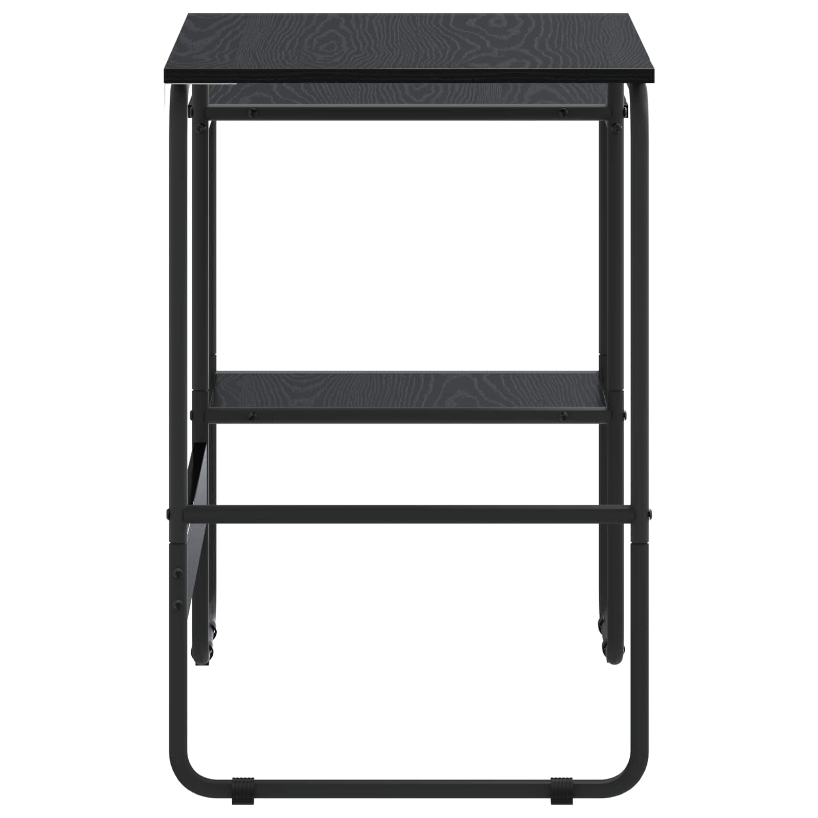 Desk with Storage Black Oak 100 x 50 x 75 cm