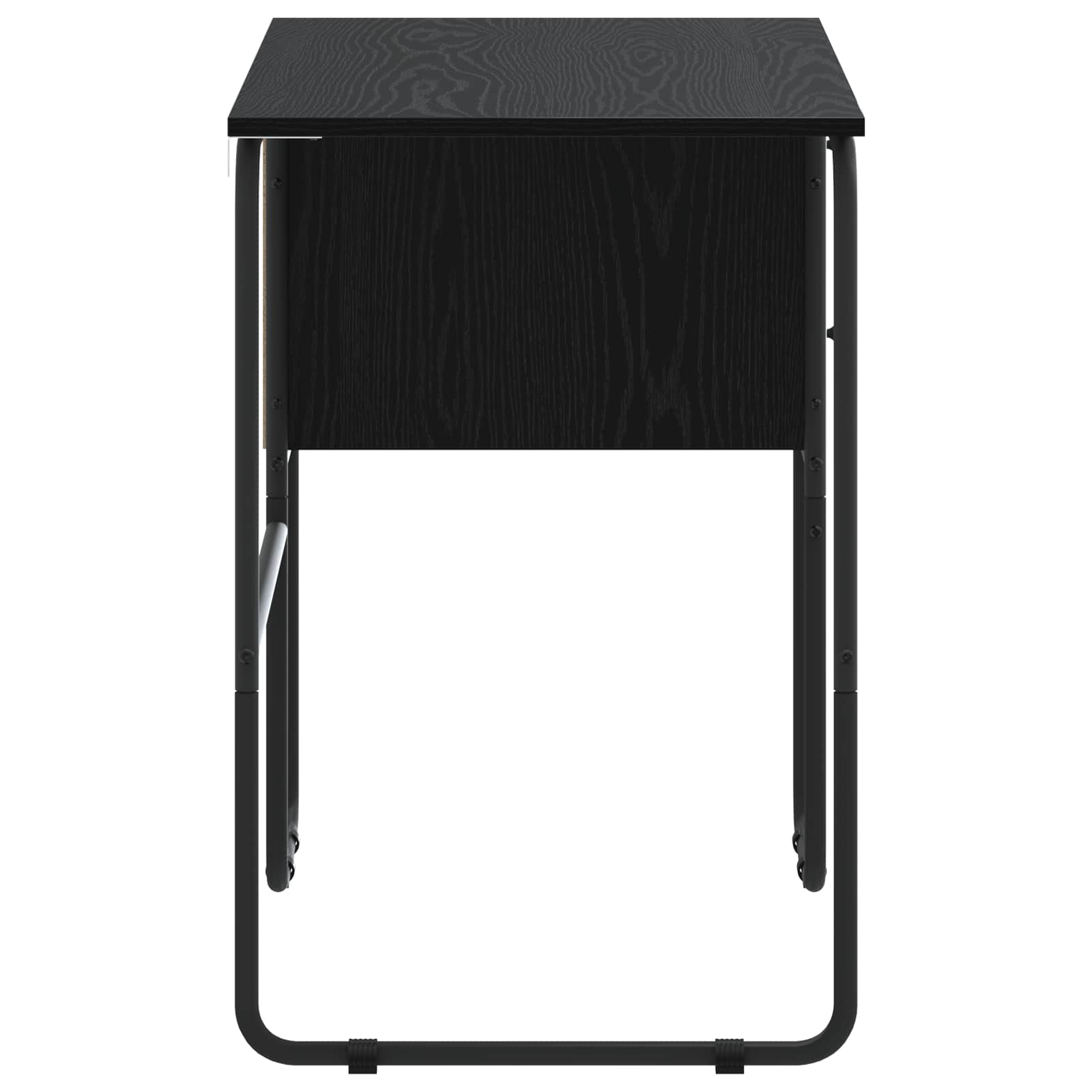Desk with Storage Black Oak 100 x 50 x 75 cm