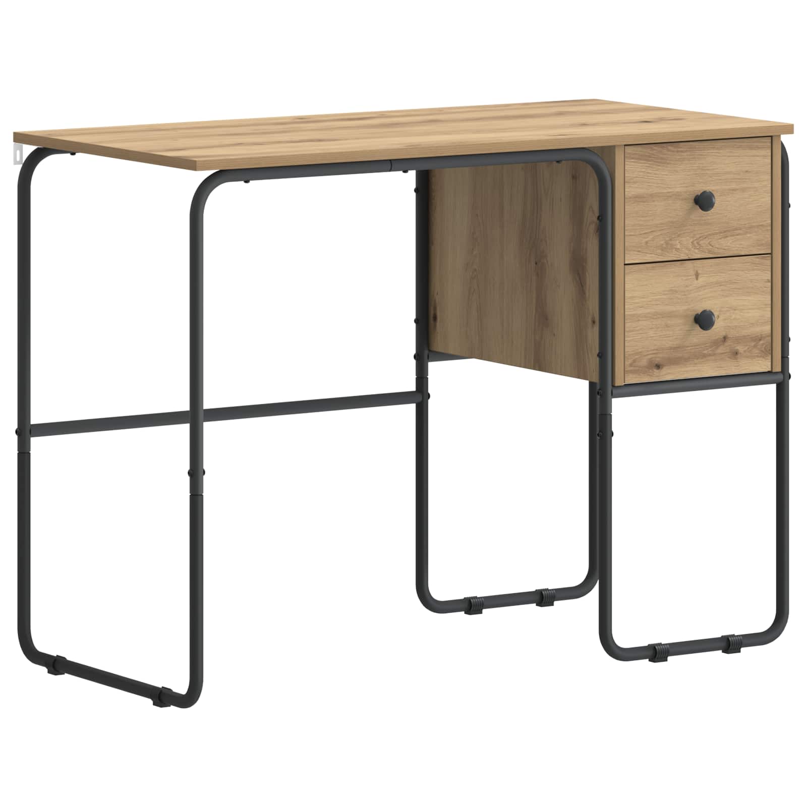 Desk with Storage Artisan Oak 100 x 50 x 75 cm