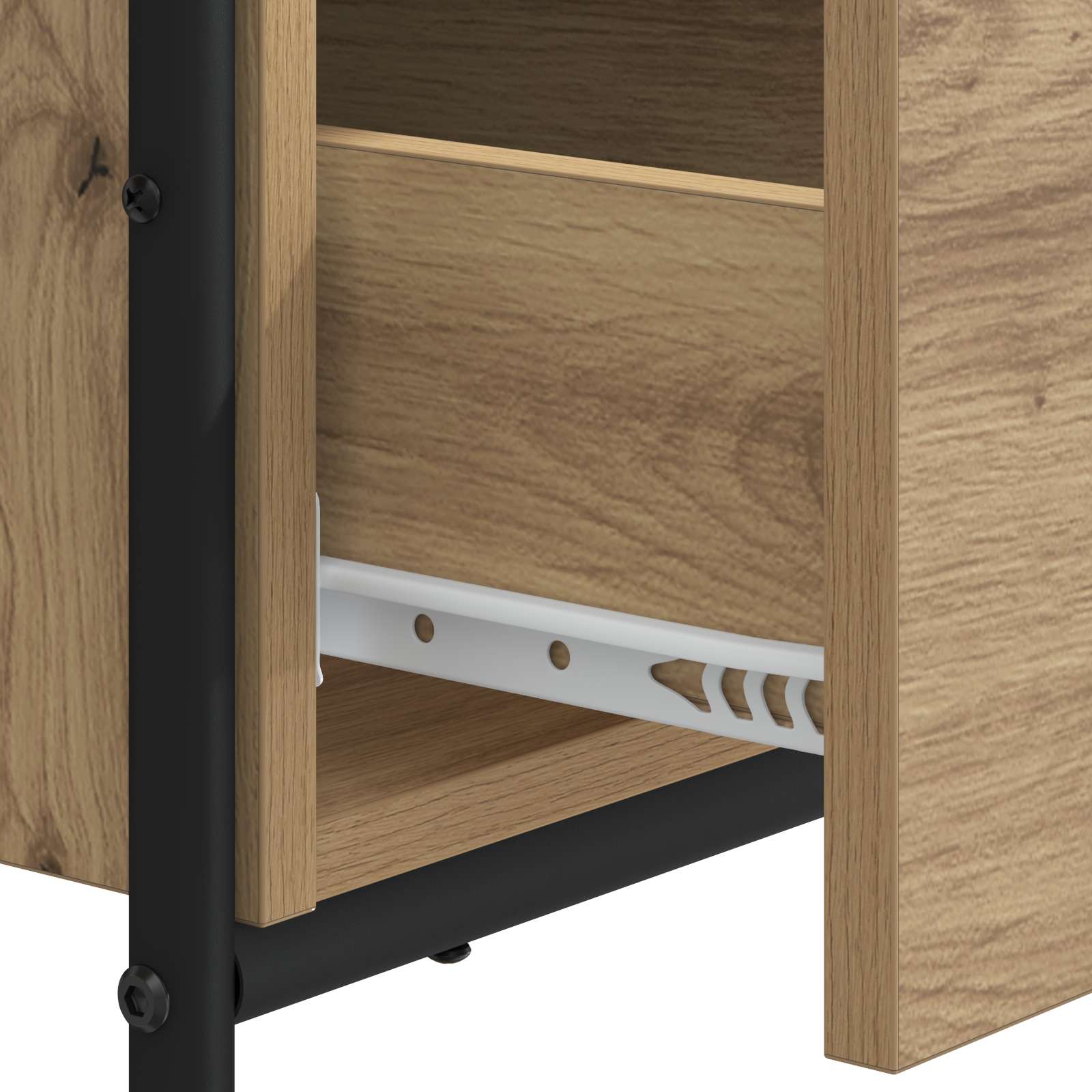 Desk with Storage Artisan Oak 145 x 50 x 75 cm
