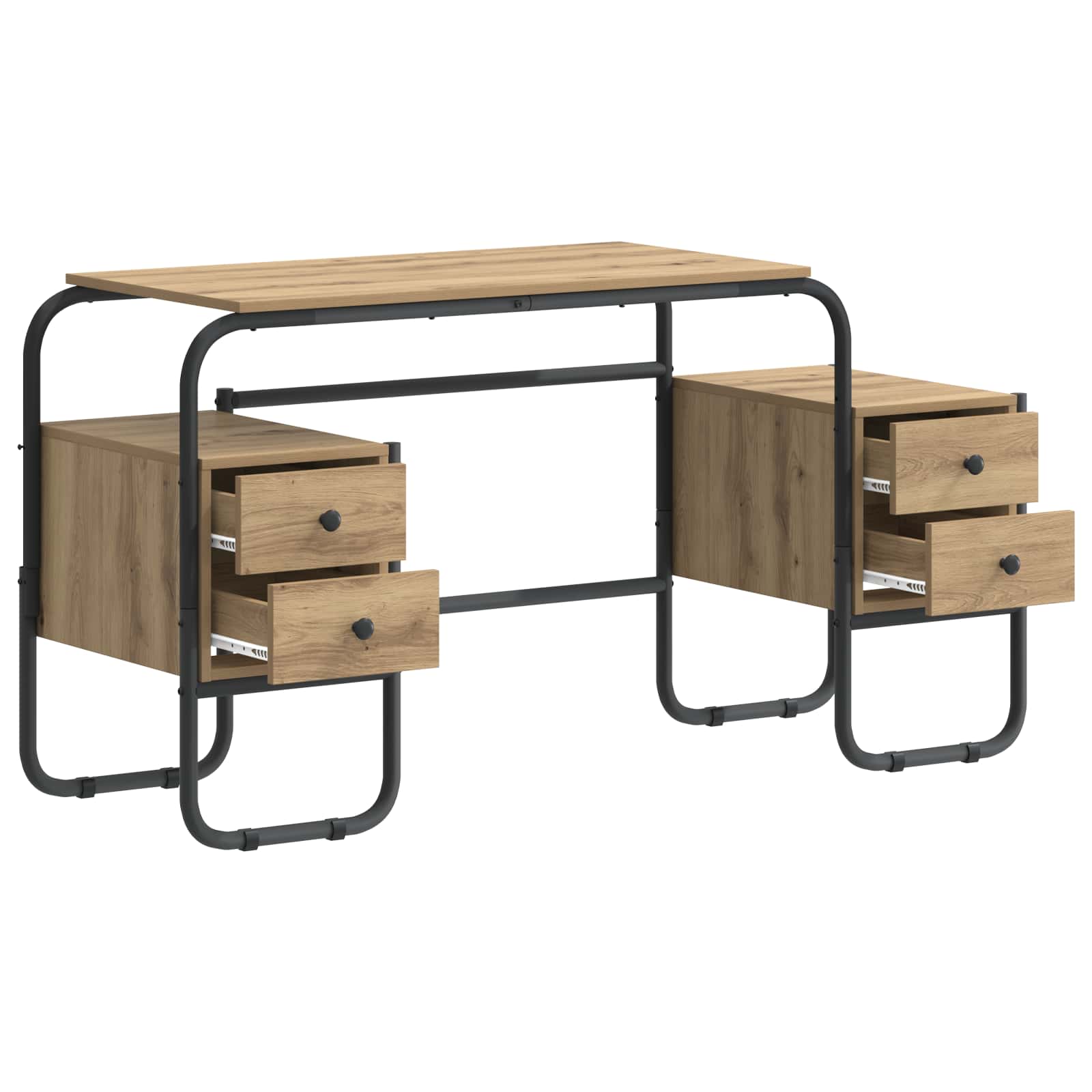 Desk with Storage Artisan Oak 145 x 50 x 75 cm