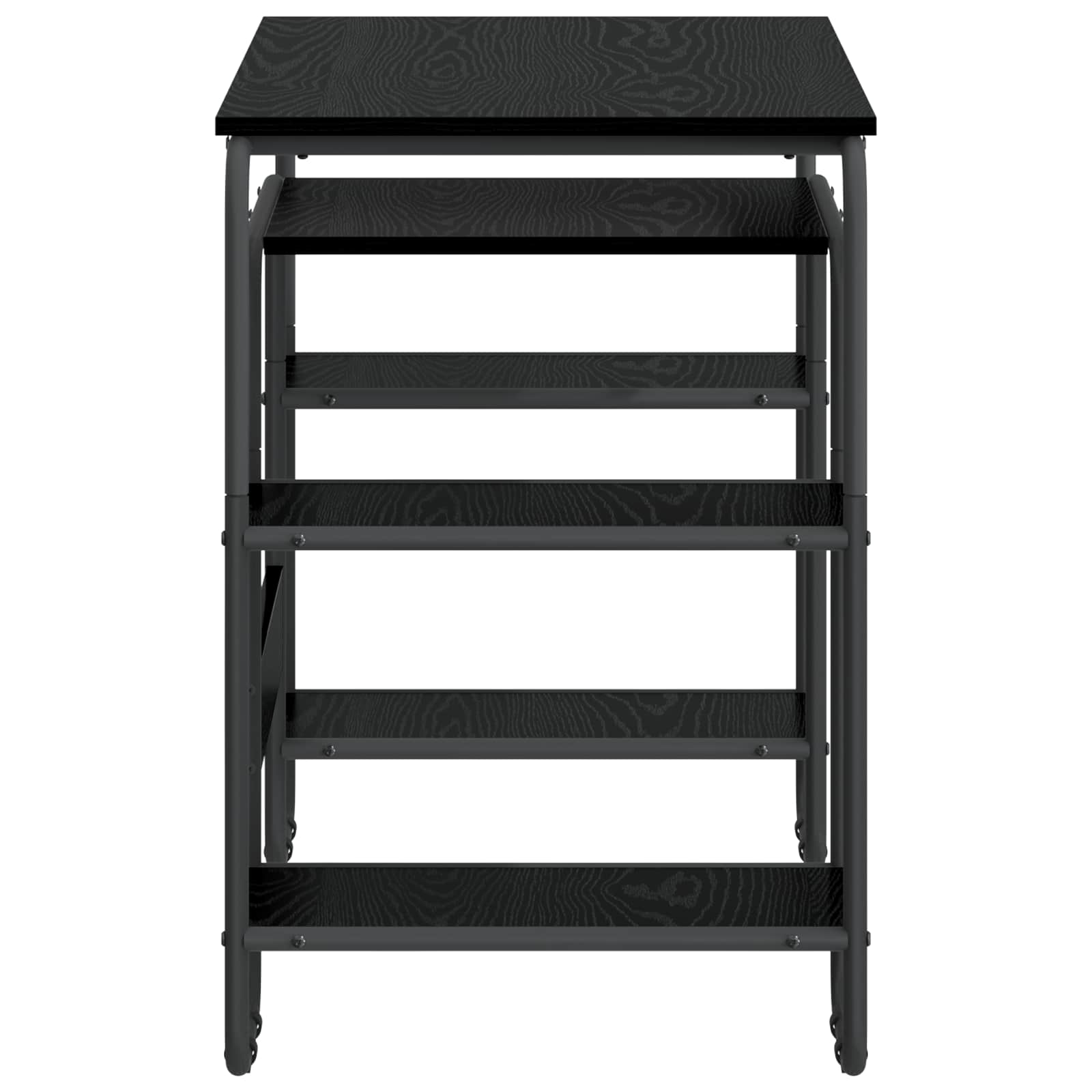 Desk with Storage Black Oak 113.5 x 52 x 75.5 cm
