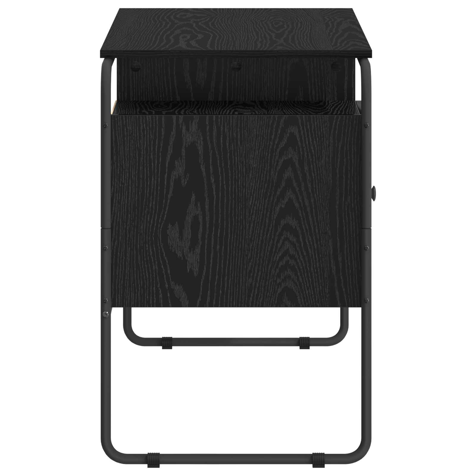 Desk with Storage Black Oak 120 x 50.5 x 75.5 cm