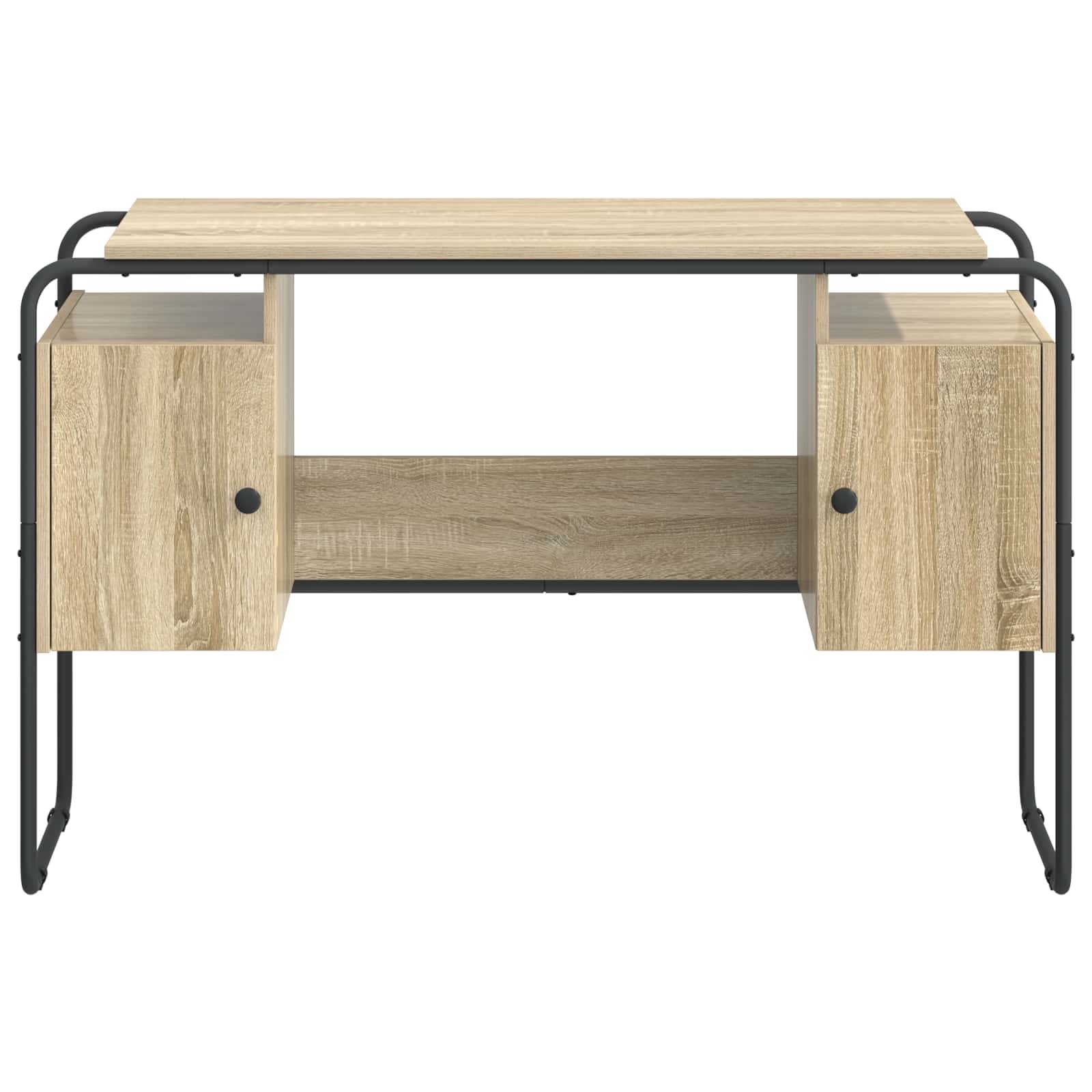 Desk with Storage Sonoma Oak 120 x 50.5 x 75.5 cm
