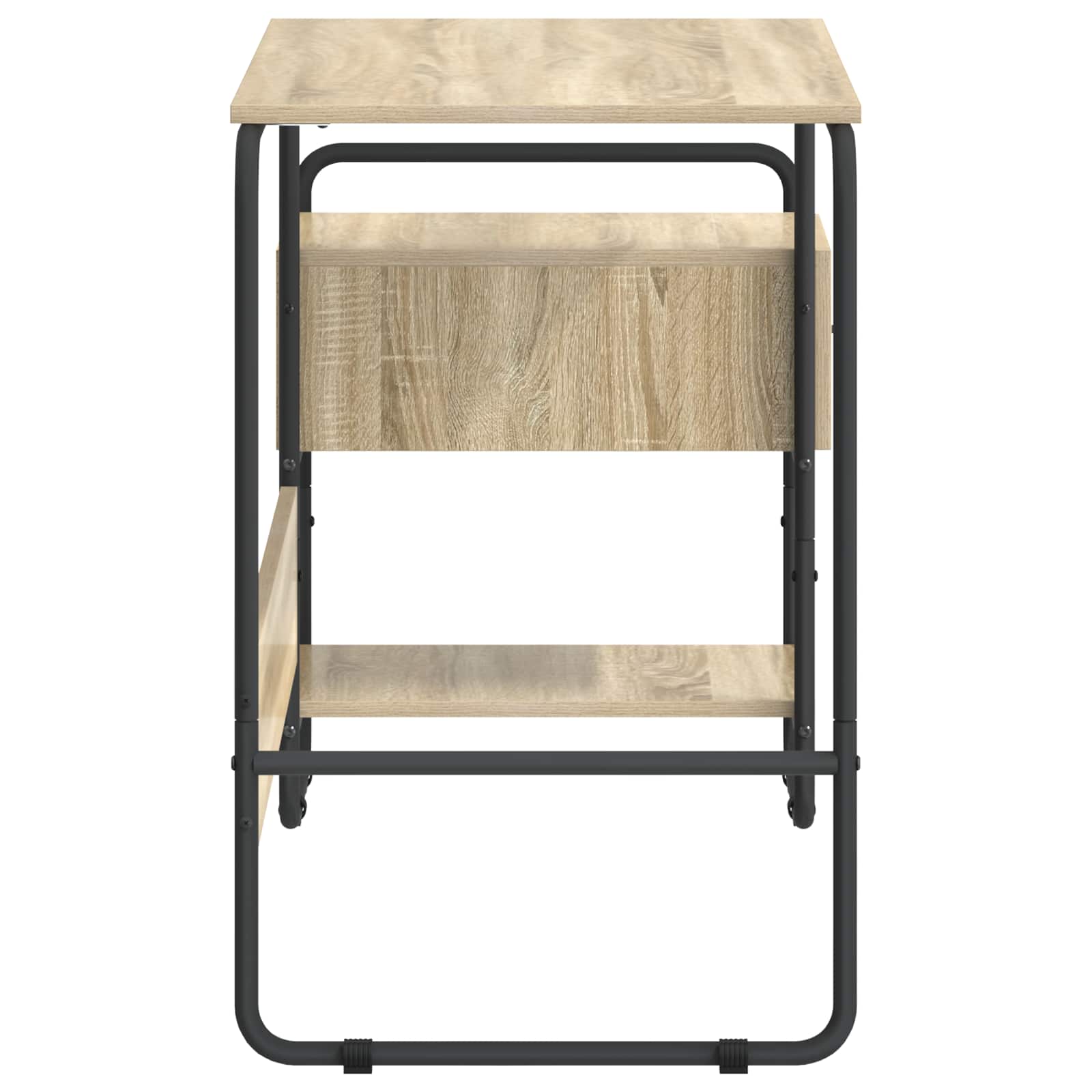 Desk with Storage Sonoma Oak 131.5 x 50 x 75.5 cm