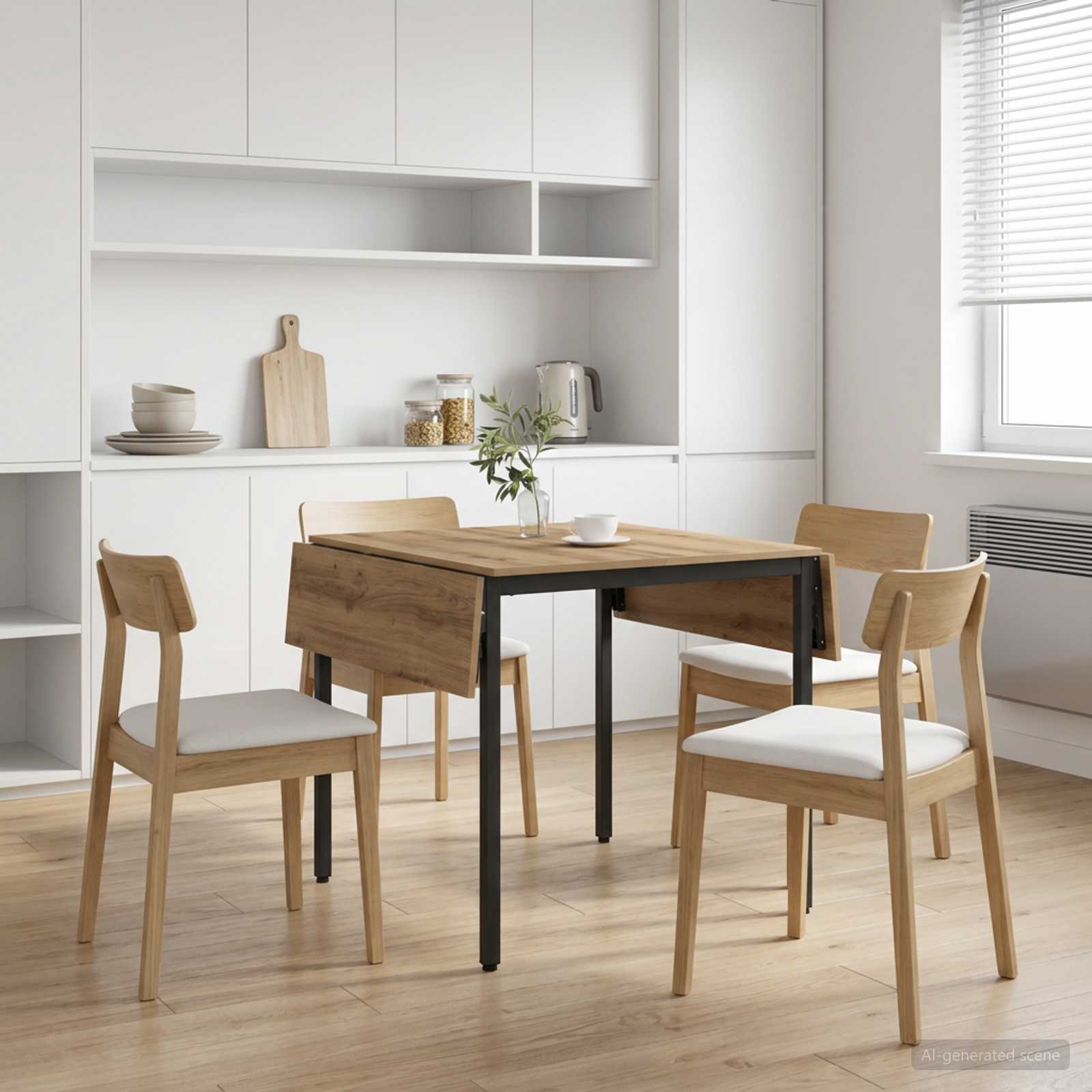 Extendable dining table 120 x 81.5 x 75 cm Engineered Wood