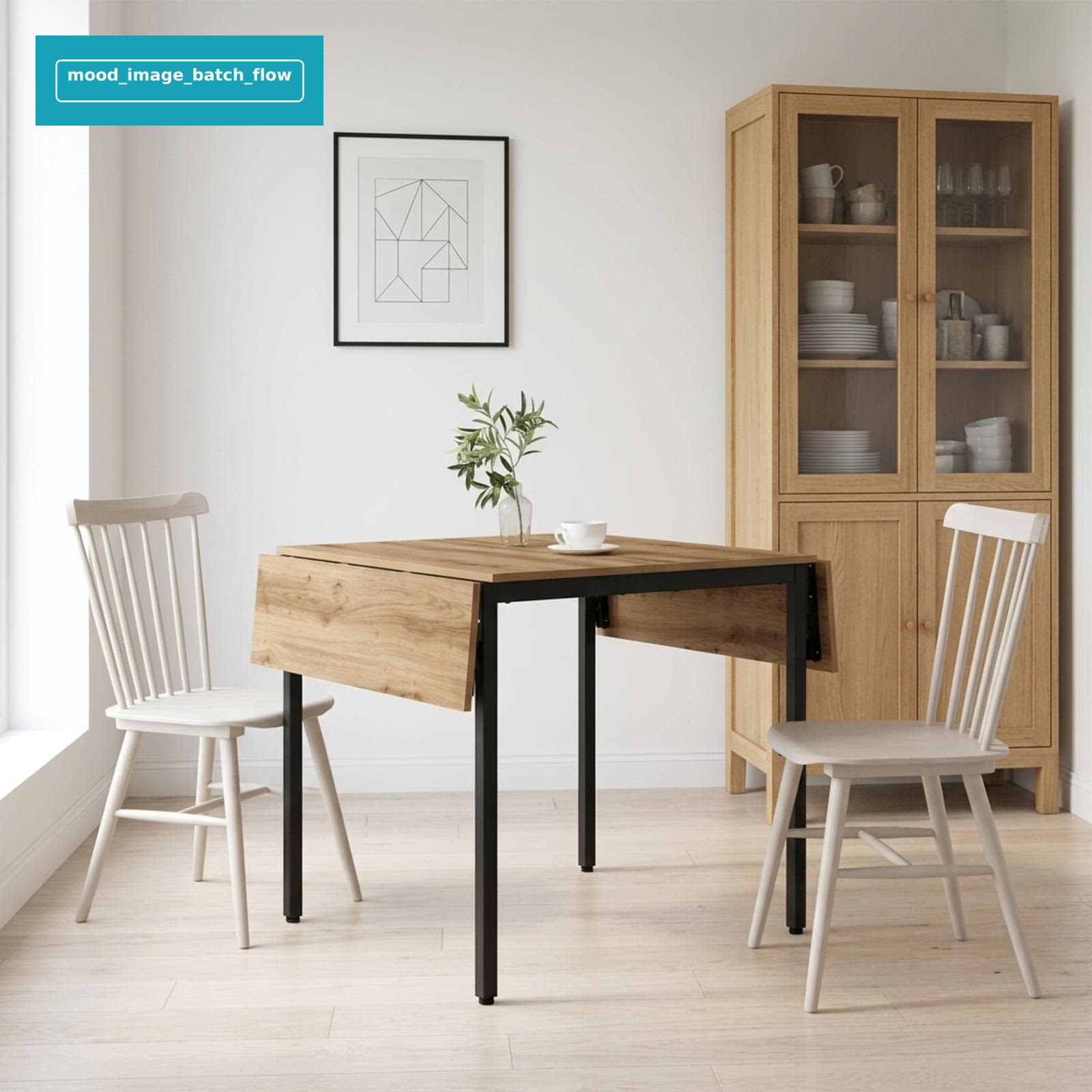 Extendable dining table 120 x 81.5 x 75 cm Engineered Wood