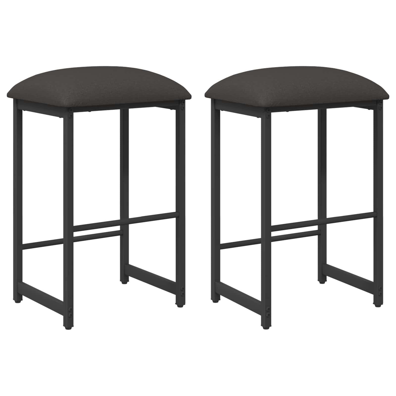 Bar Stool 2 pcs Dark Grey 40 x 32 x 74 cm Engineered Wood
