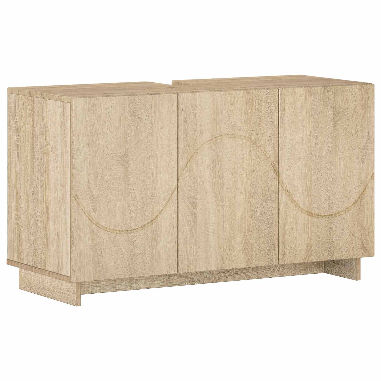 Bathroom Cabinet Set 3 pcs Sonoma Oak Engineered Wood