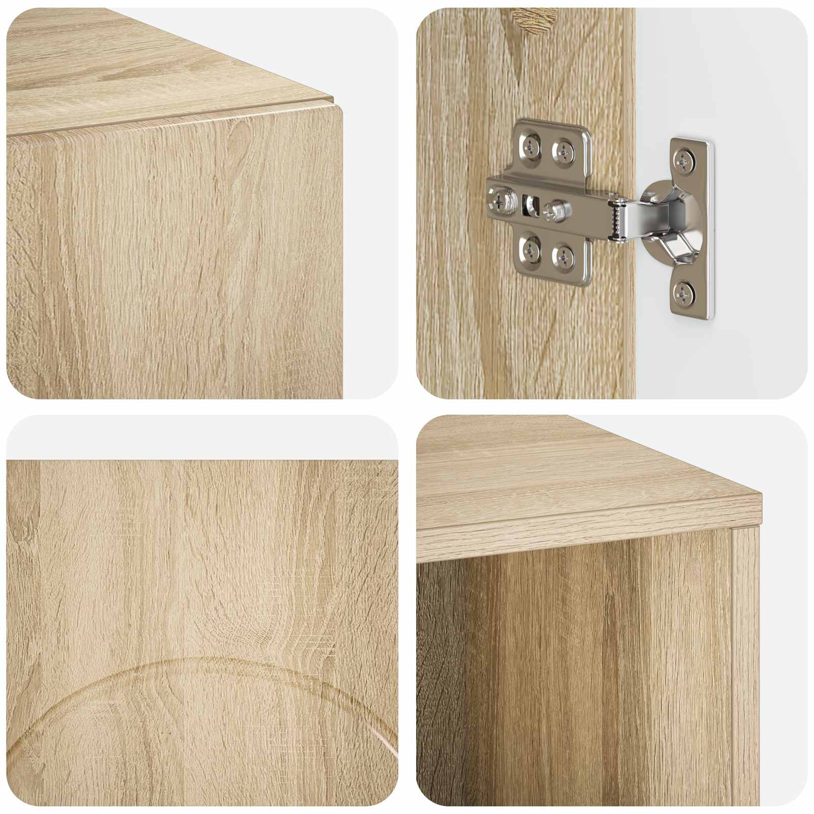 Bathroom Cabinet Set 2 pcs Sonoma Oak Engineered Wood