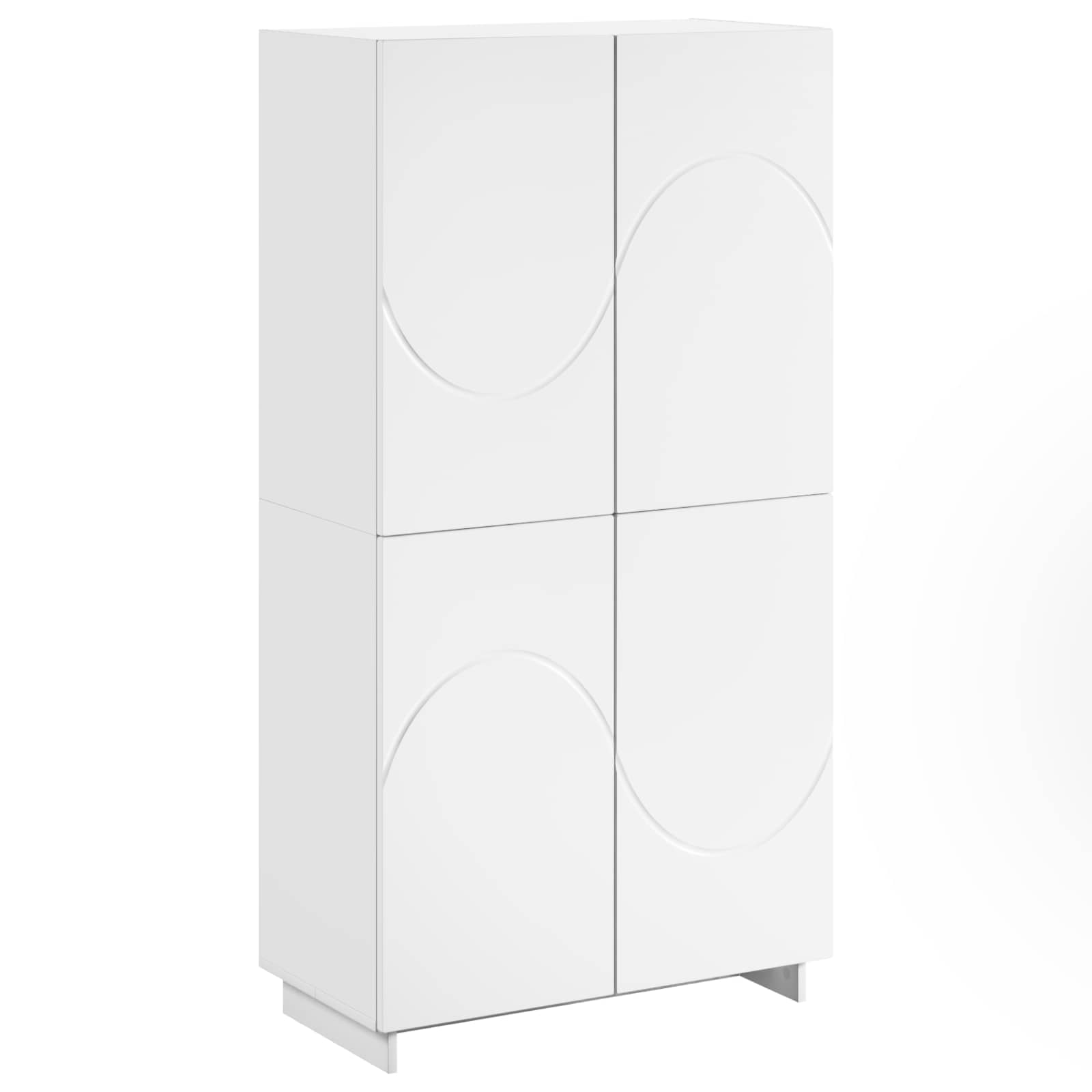 Highboard White 79 x 41 x 151 cm Engineered Wood