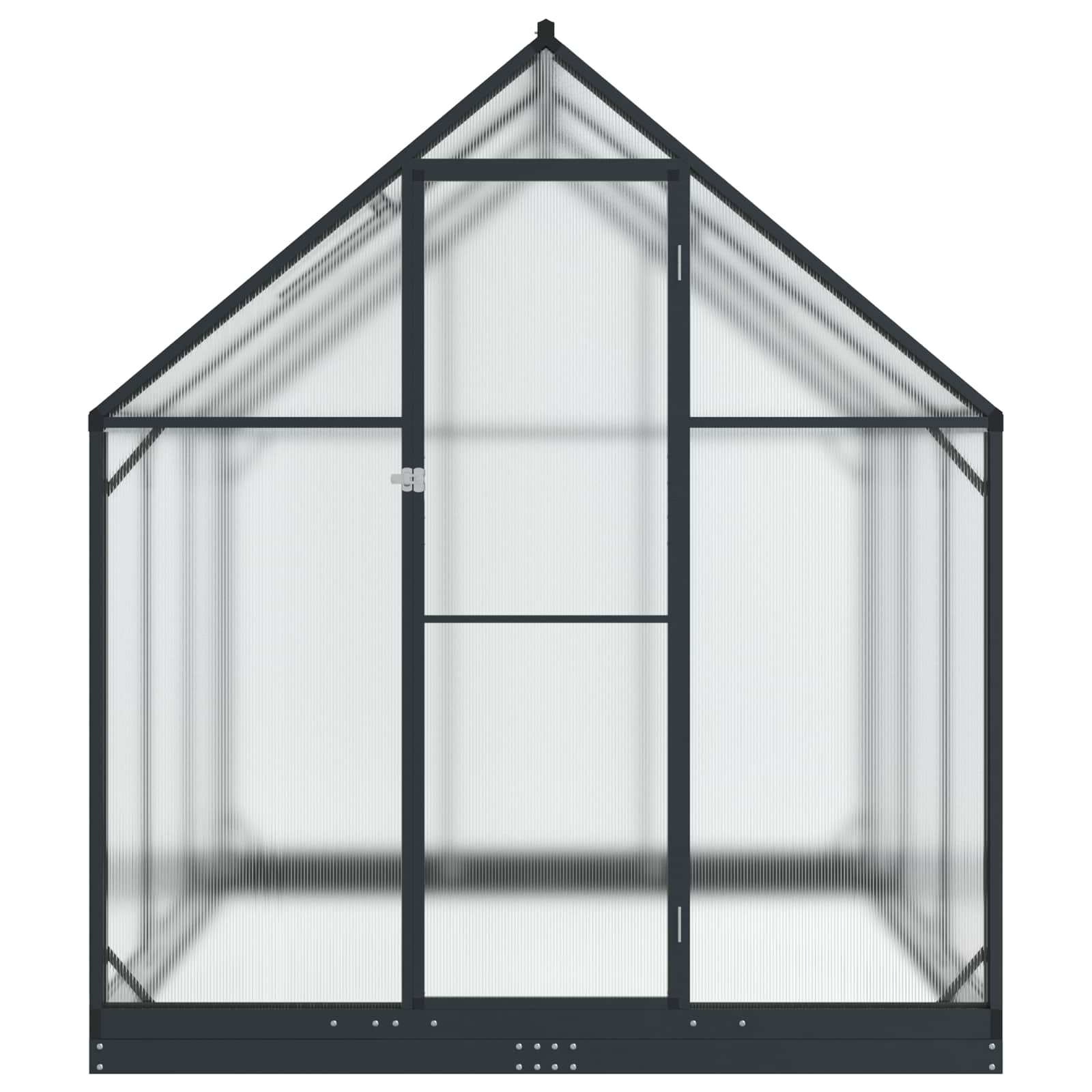 Garden Greenhouse with Door Anthracite 183.5 x 183.5 x 207 cm