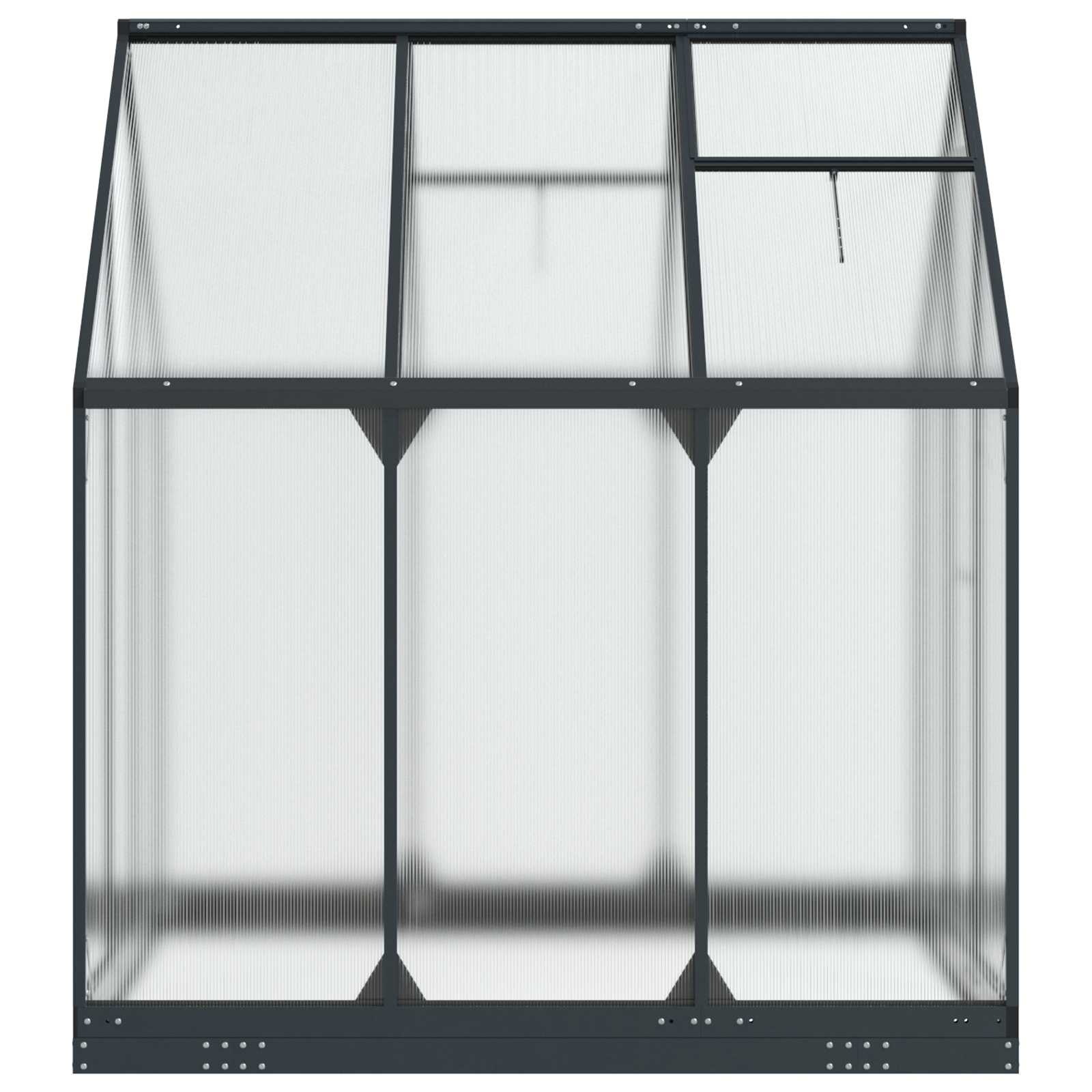 Garden Greenhouse with Door Anthracite 183.5 x 183.5 x 207 cm