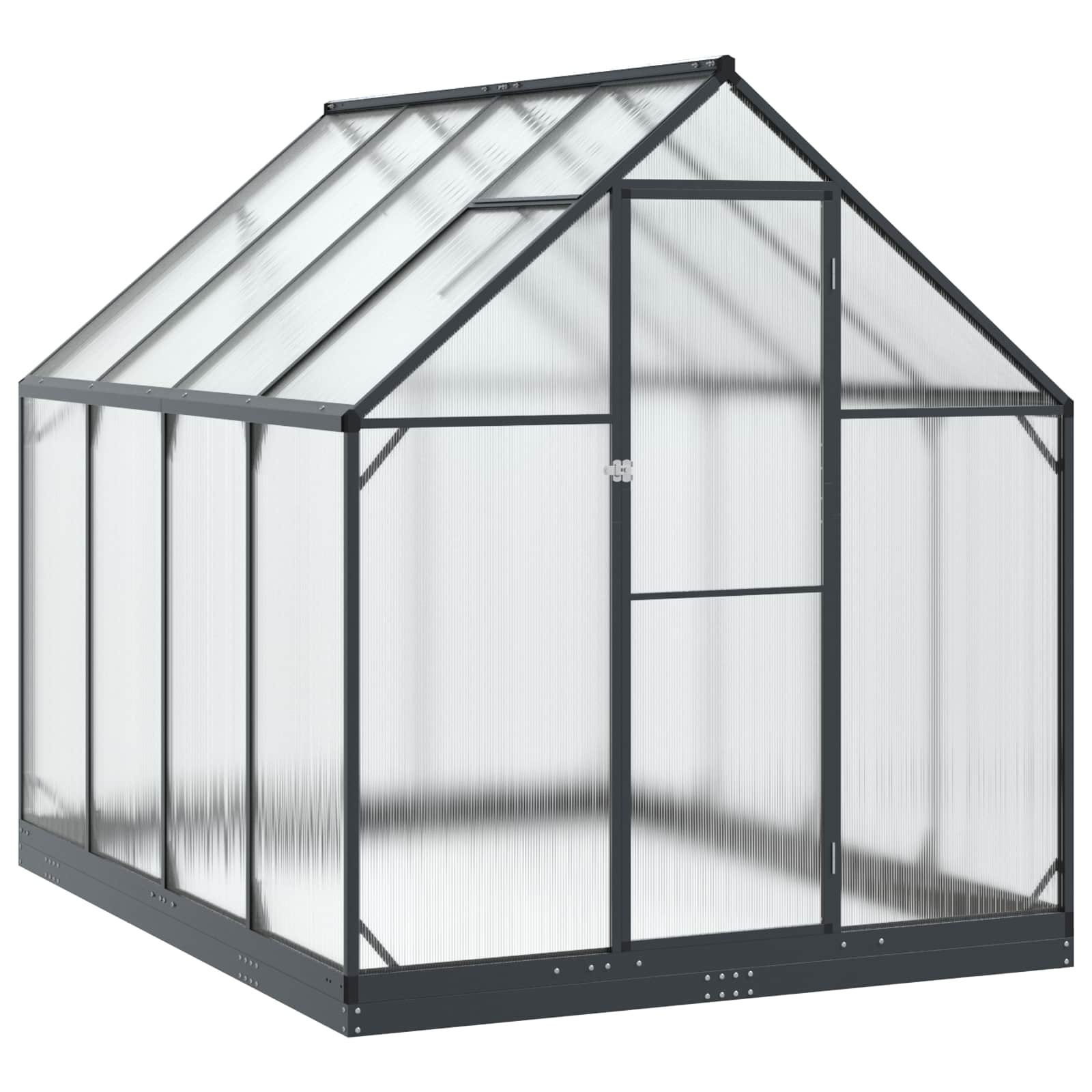 Garden Greenhouse with Door Anthracite 183.5 x 243.5 x 207 cm