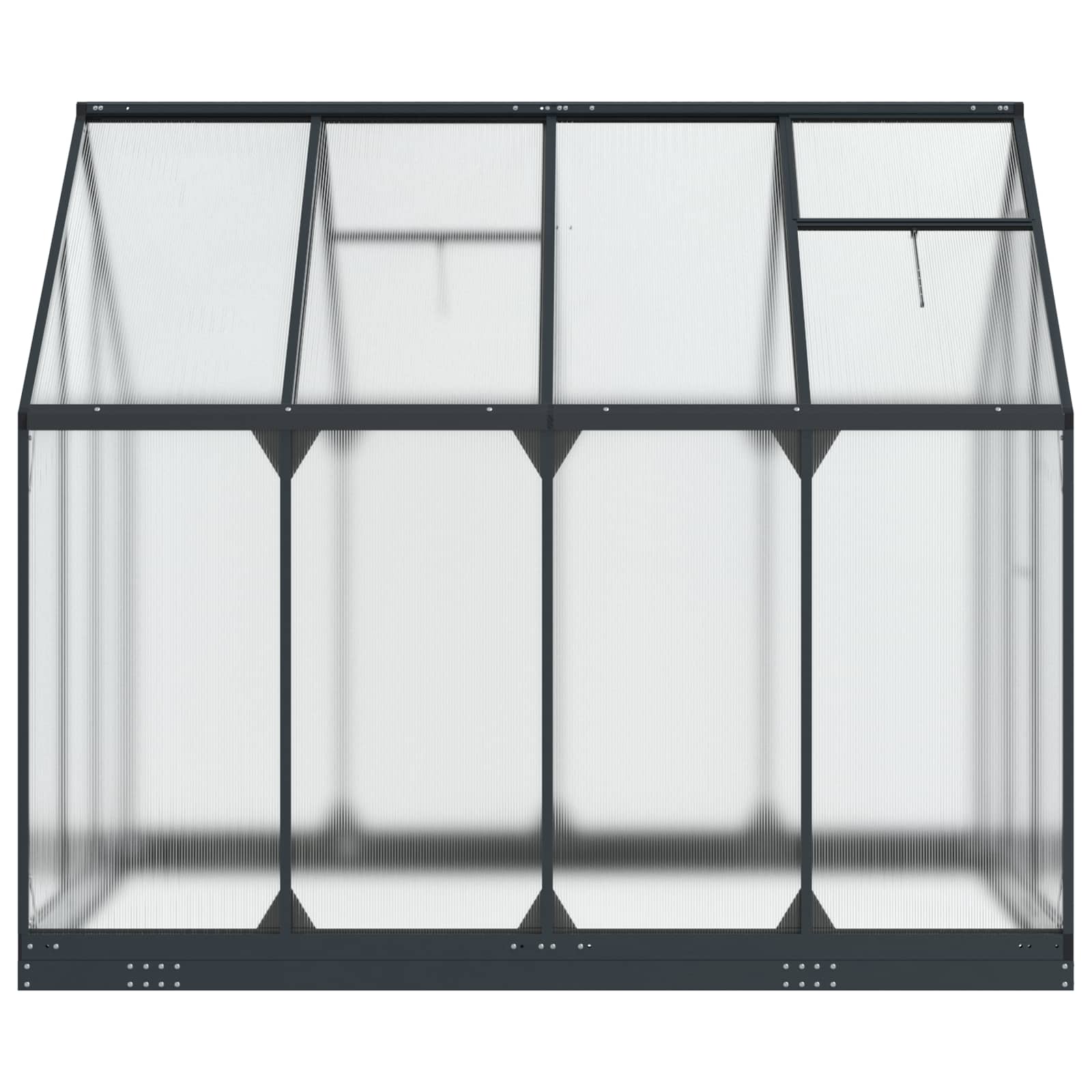 Garden Greenhouse with Door Anthracite 183.5 x 243.5 x 207 cm