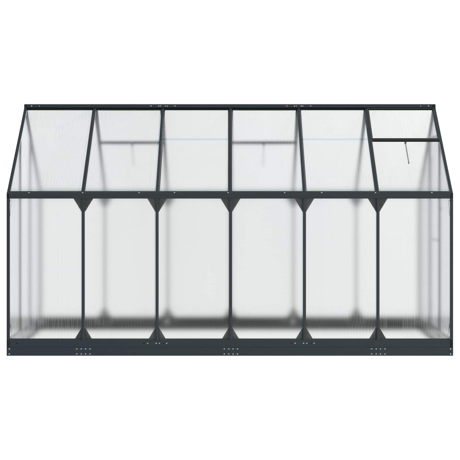 Garden Greenhouse with Door Anthracite 183.5 x 363.5 x 207 cm
