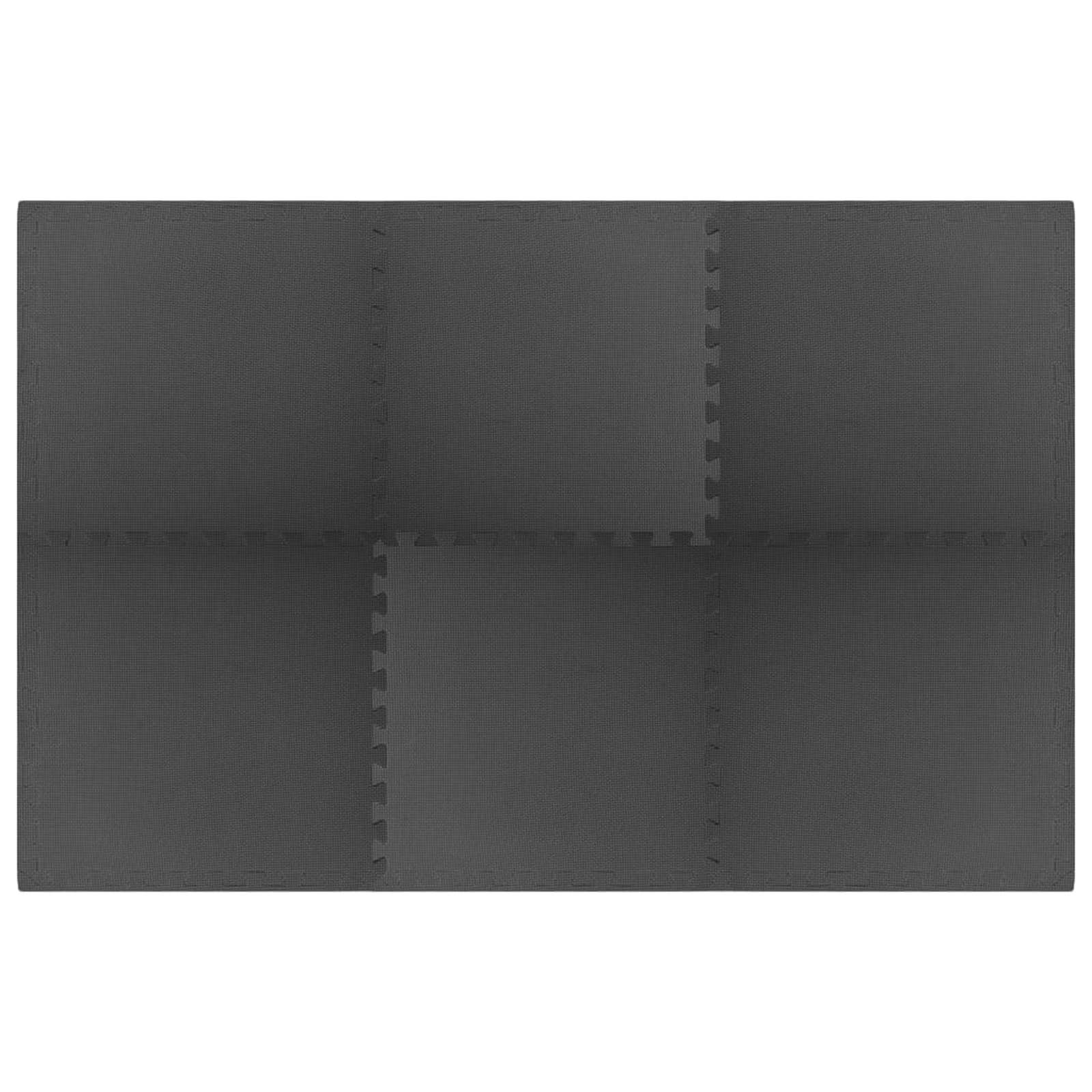 Pool Ground Mat 6 pcs Black 2.16 ㎡ EVA Foam