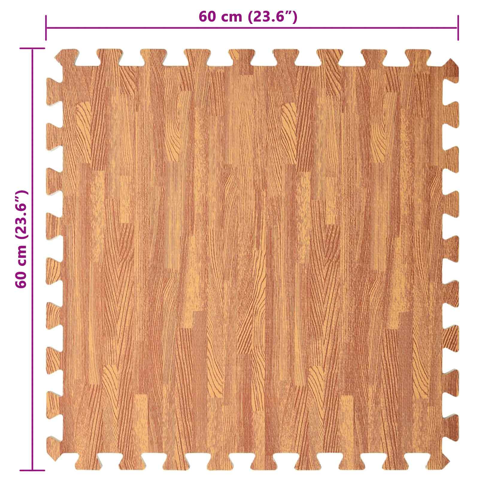 Pool Ground Mat 6 pcs Wood 4.32 ㎡ EVA Foam