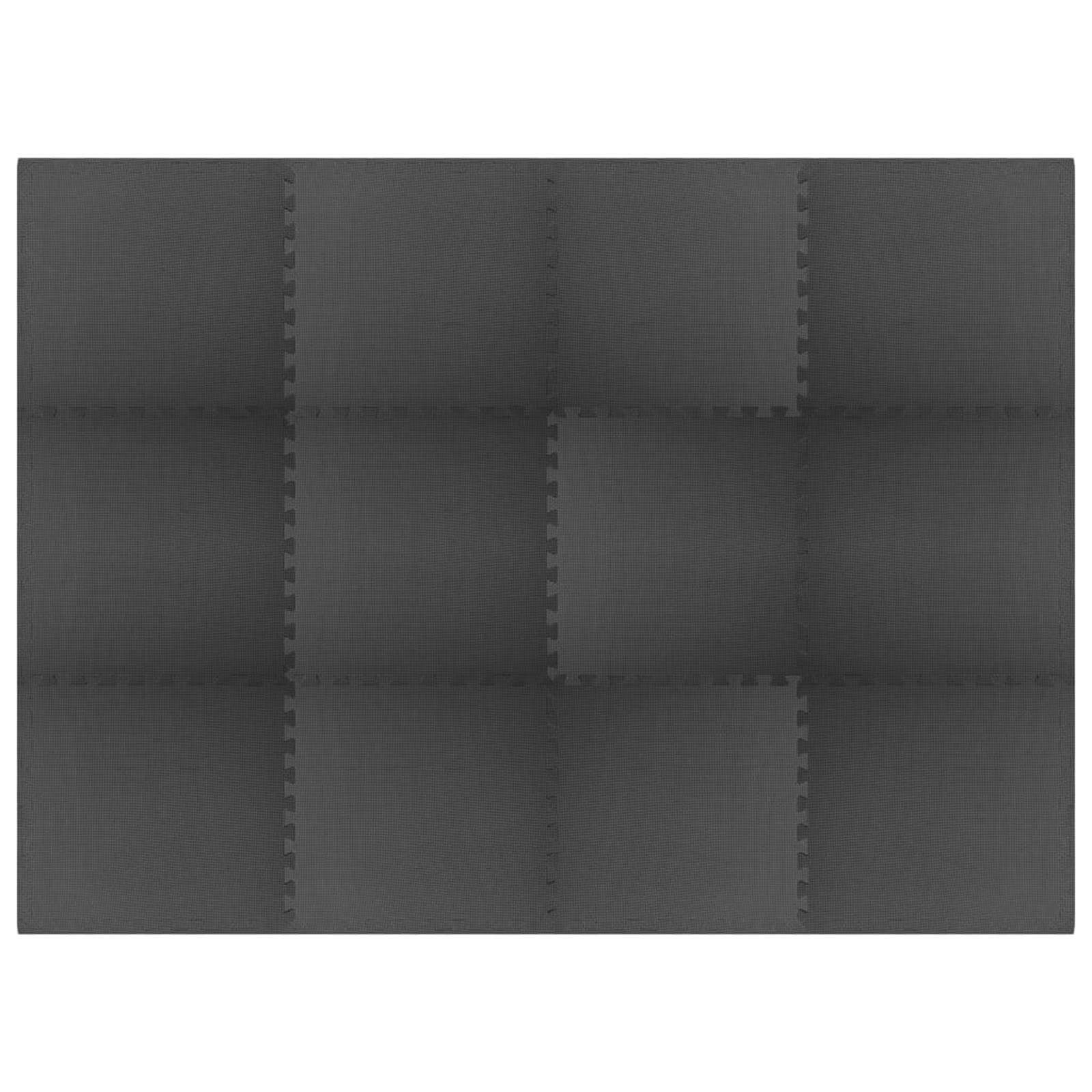 Pool Ground Mat 12 pcs Black 4.32 ㎡ EVA Foam
