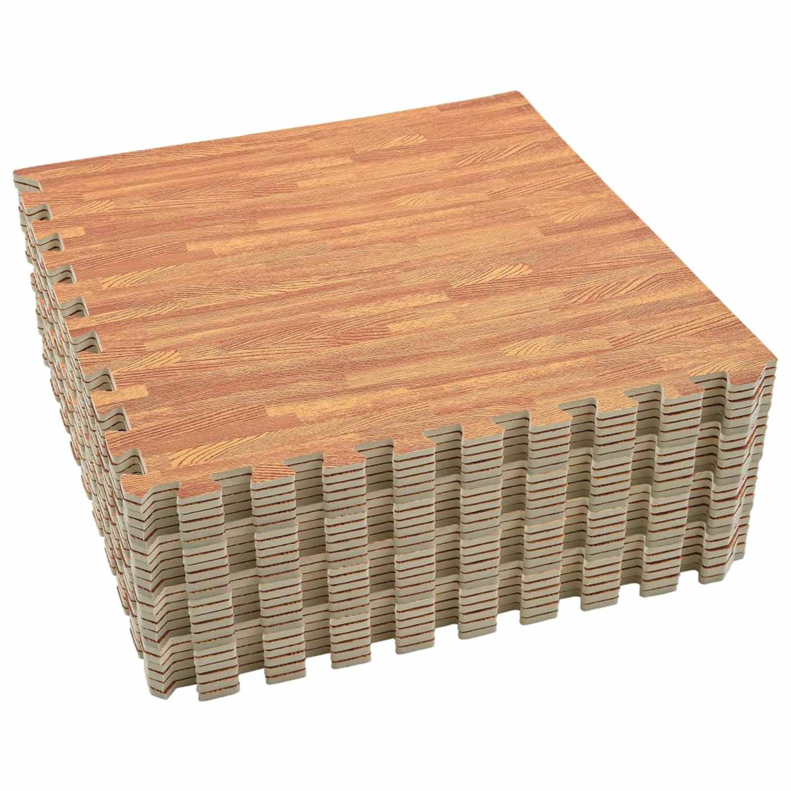 Pool Ground Mat 24 pcs Wood 8.64 ㎡ EVA Foam
