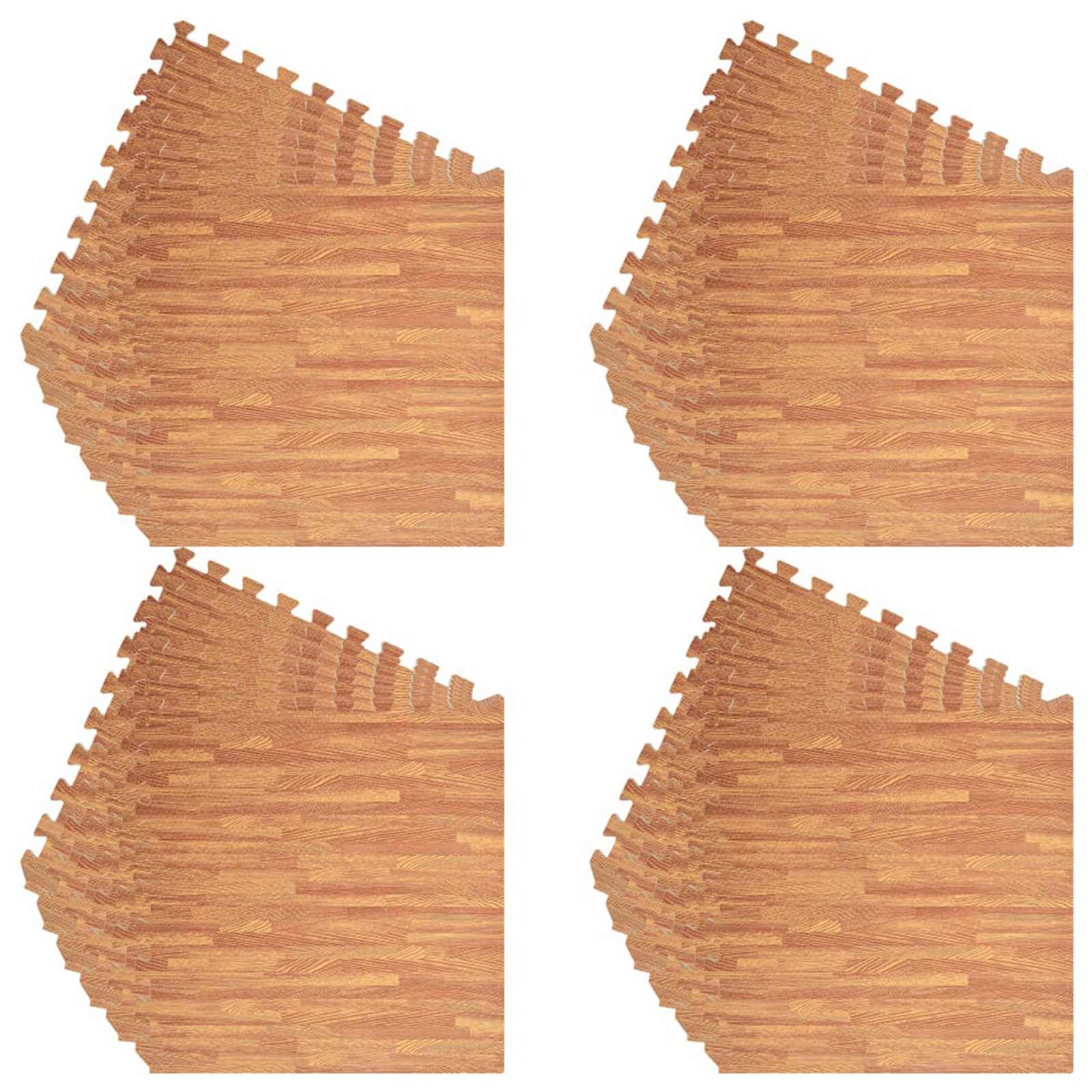 Pool Ground Mat 24 pcs Wood 8.64 ㎡ EVA Foam