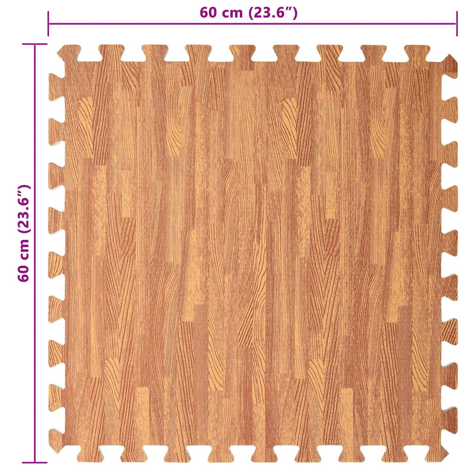 Pool Ground Mat 24 pcs Wood 8.64 ㎡ EVA Foam