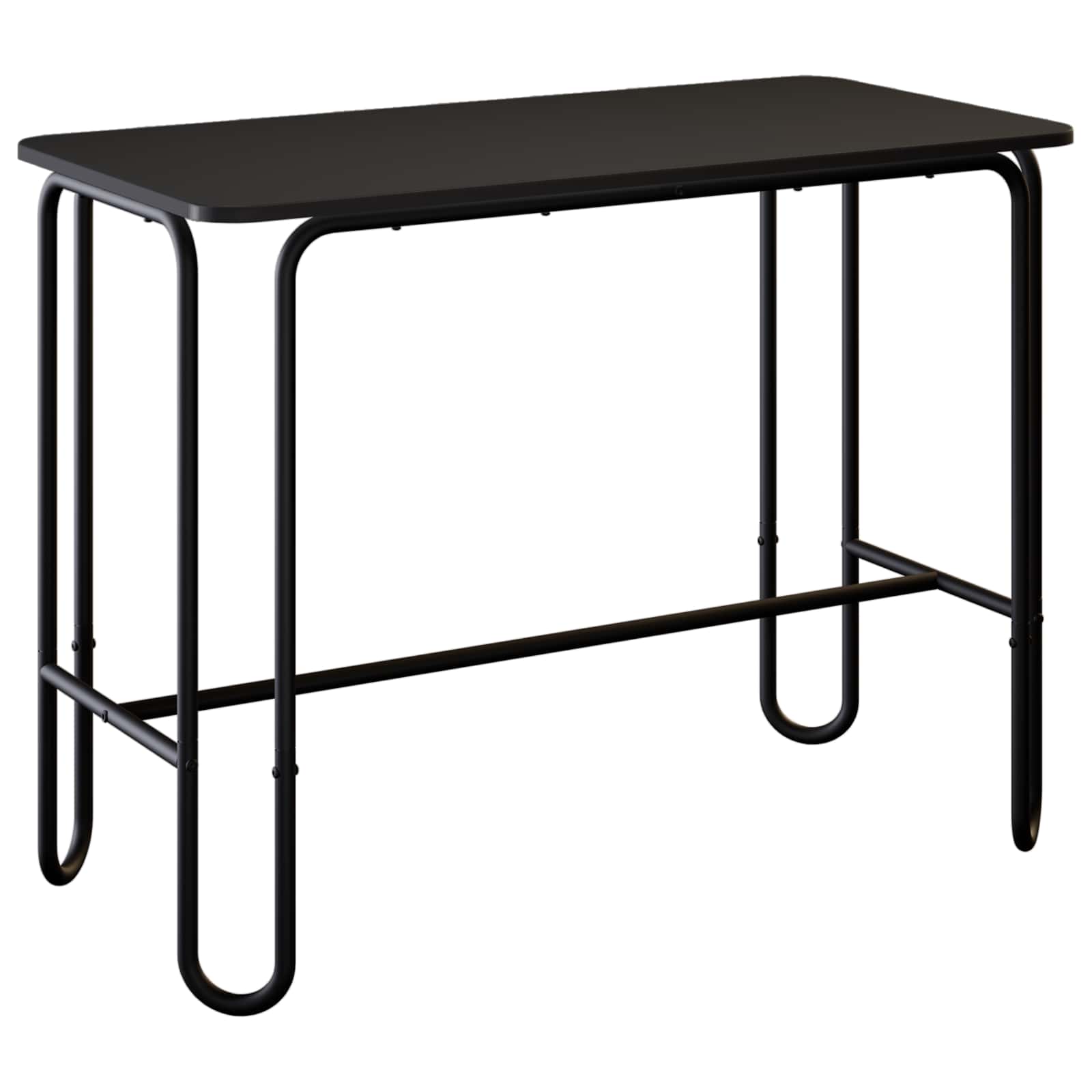 Dining Table 100 x 50 x 75 cm Engineered Wood Black Rectangular
