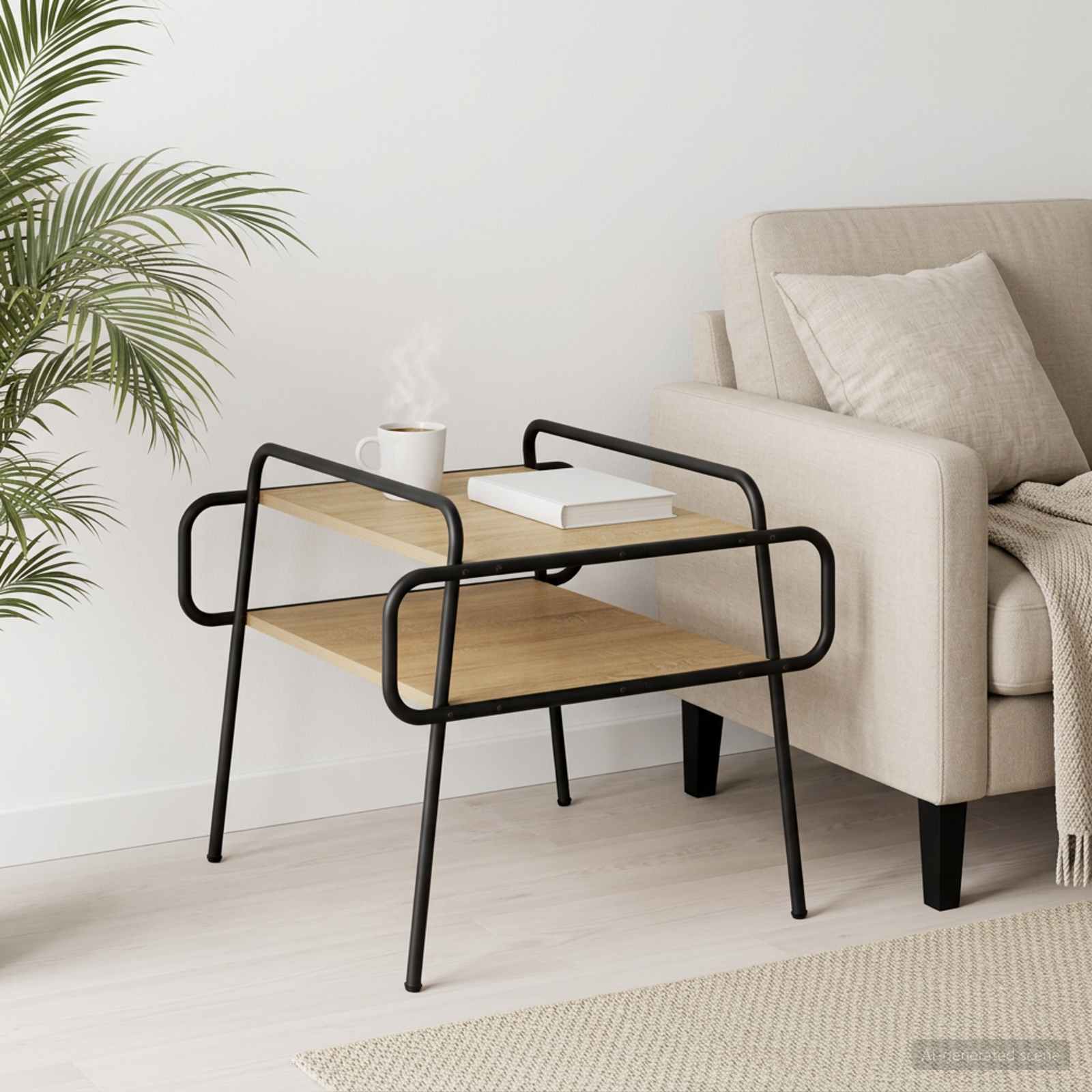 Coffee Table Sonoma Oak 50 x 50 x 51 cm Engineered Wood