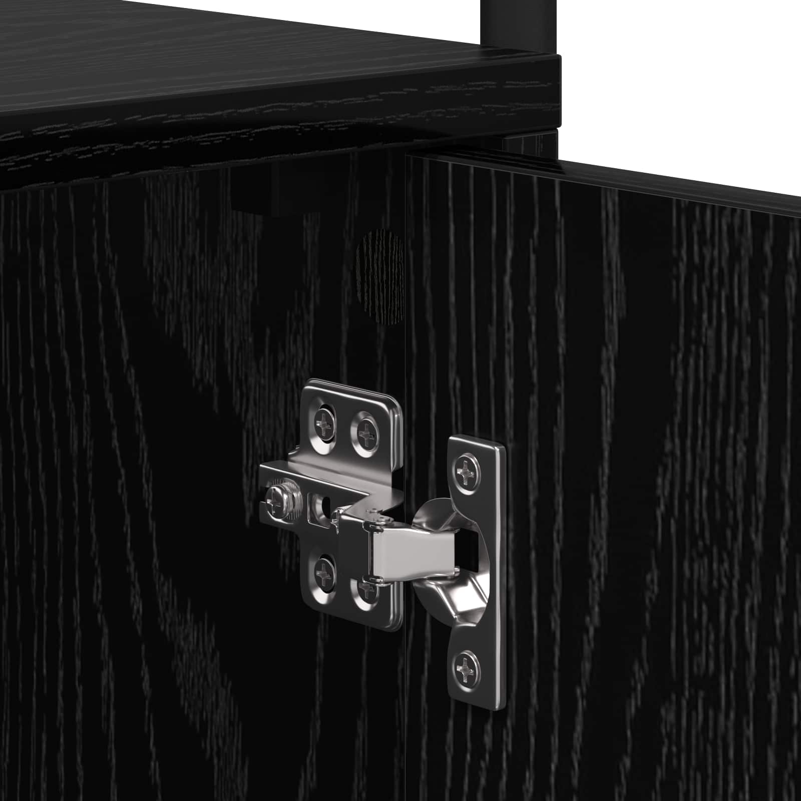 Bedside Cabinet 2 pcs Black Oak Engineered Wood