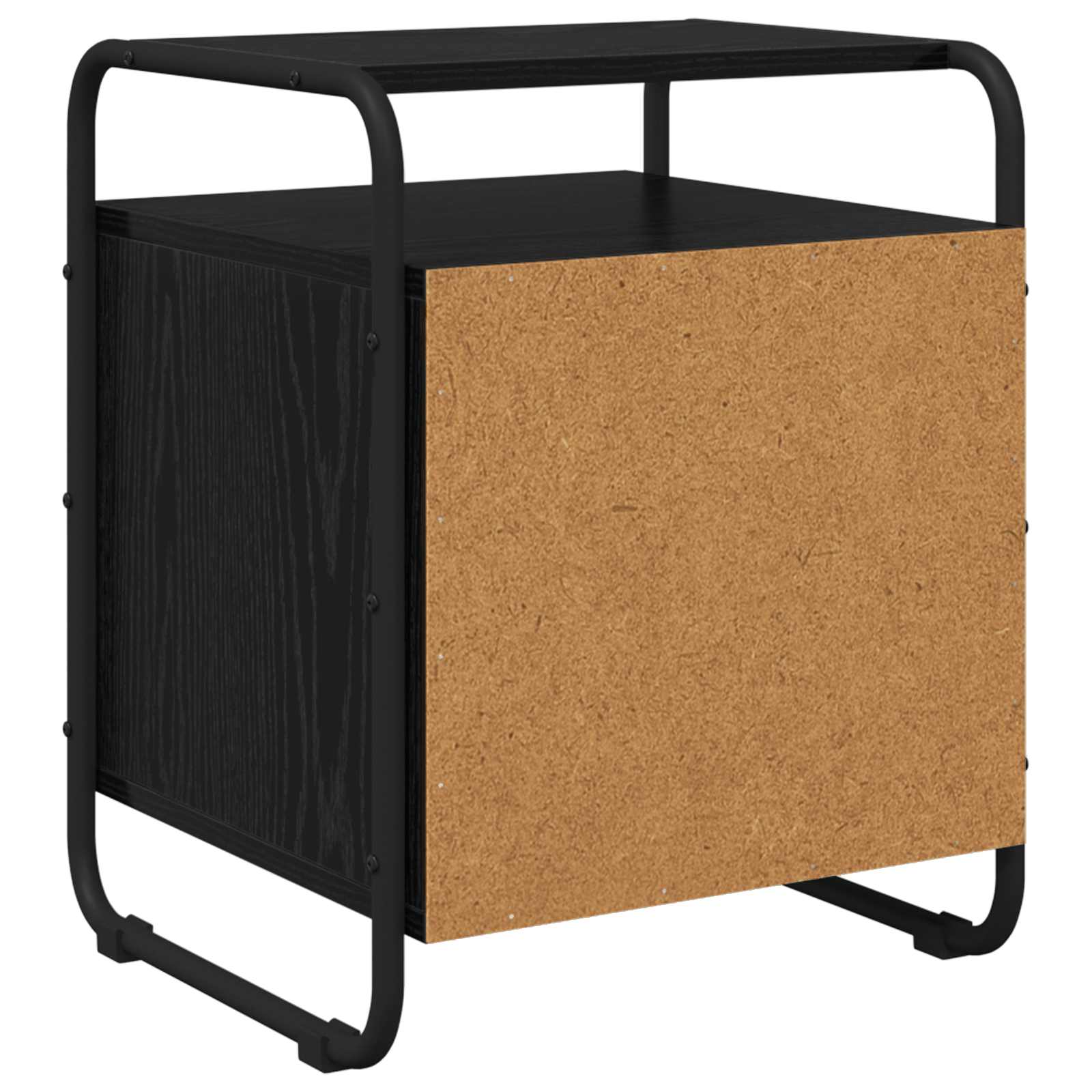 Bedside Cabinet 2 pcs Black Oak Engineered Wood