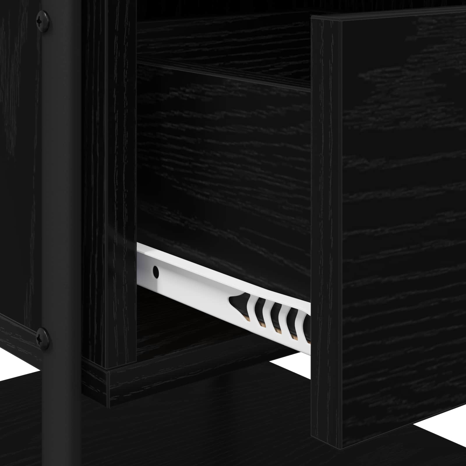 Bedside Cabinet 2 pcs Black Oak Engineered Wood