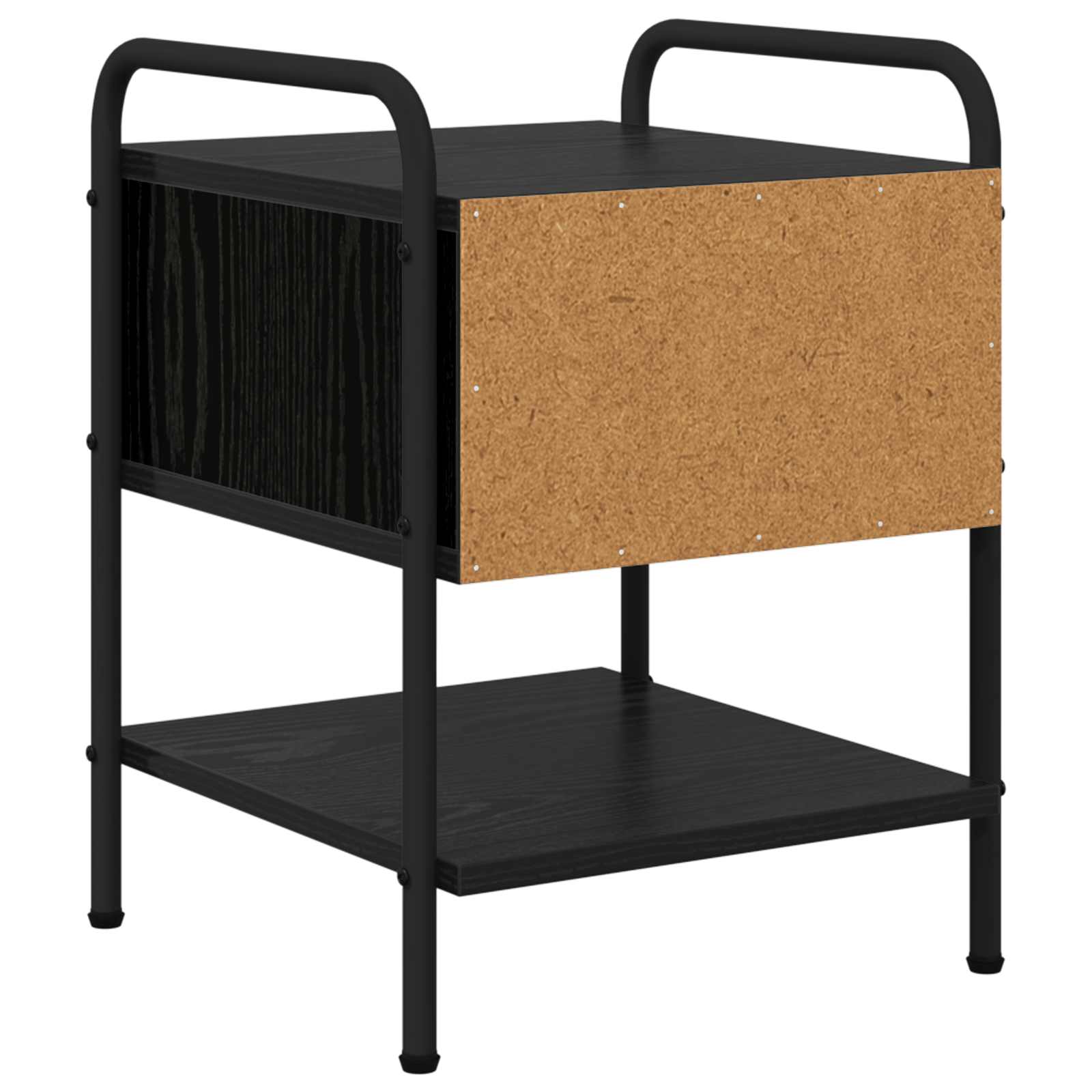 Bedside Cabinet 2 pcs Black Oak Engineered Wood