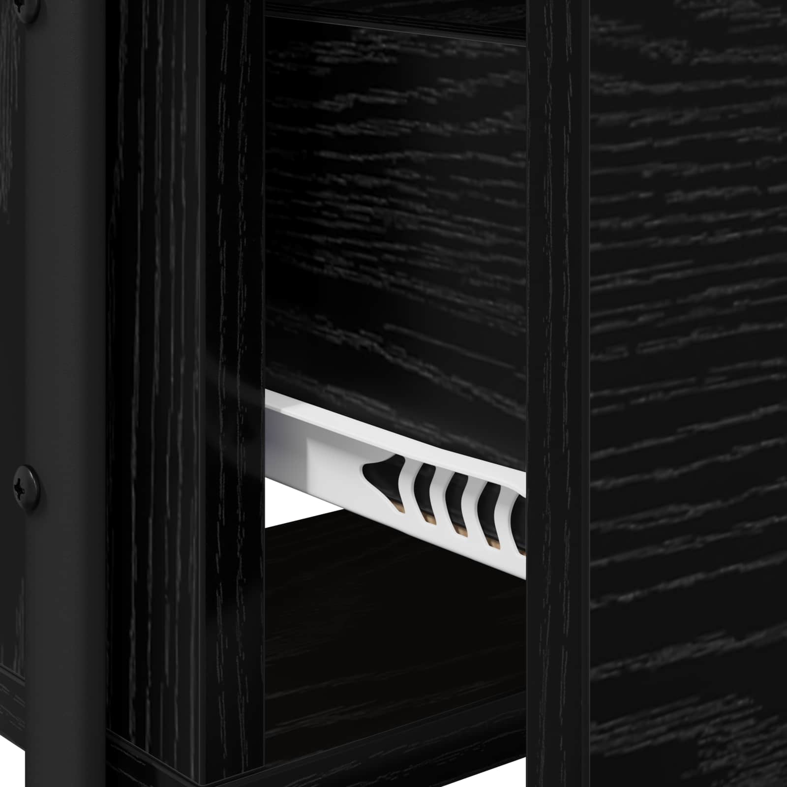 Dressing Table with Drawer with Shelf Black Oak Engineered Wood