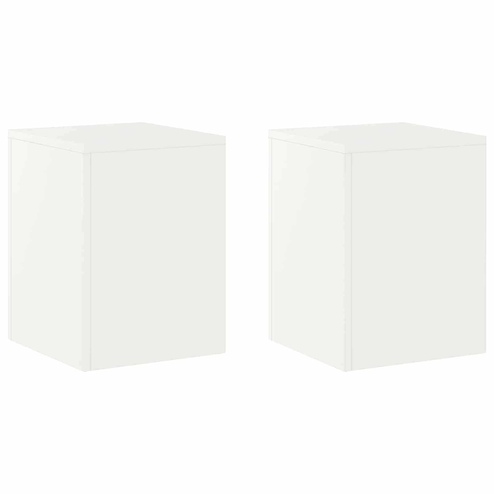 Plant Stand 2 pcs White 30 x 30 x 40 cm Steel
