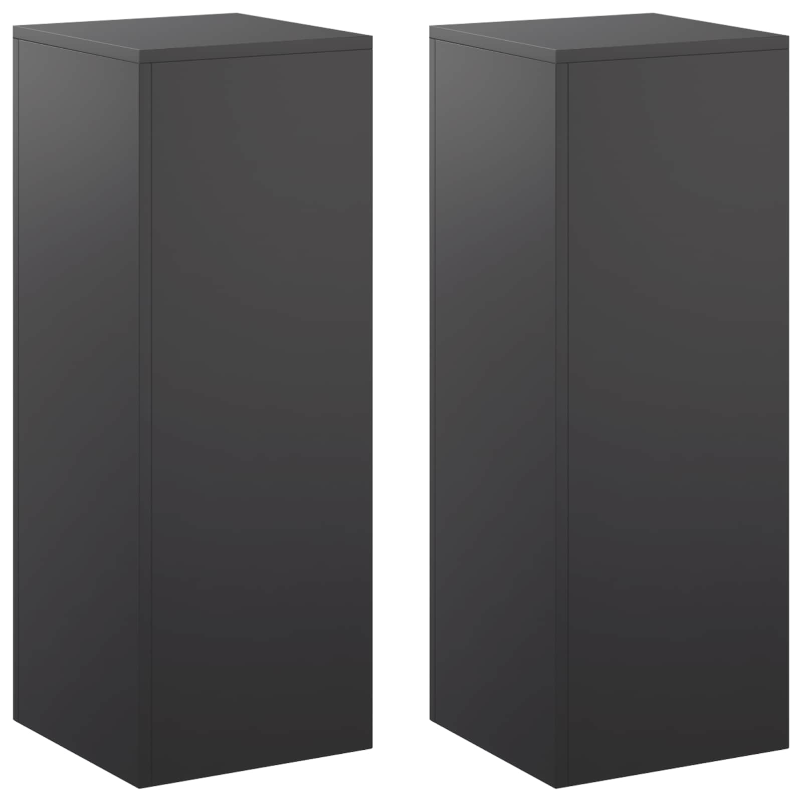 Plant Stand 2 pcs Black 30 x 30 x 80 cm Steel