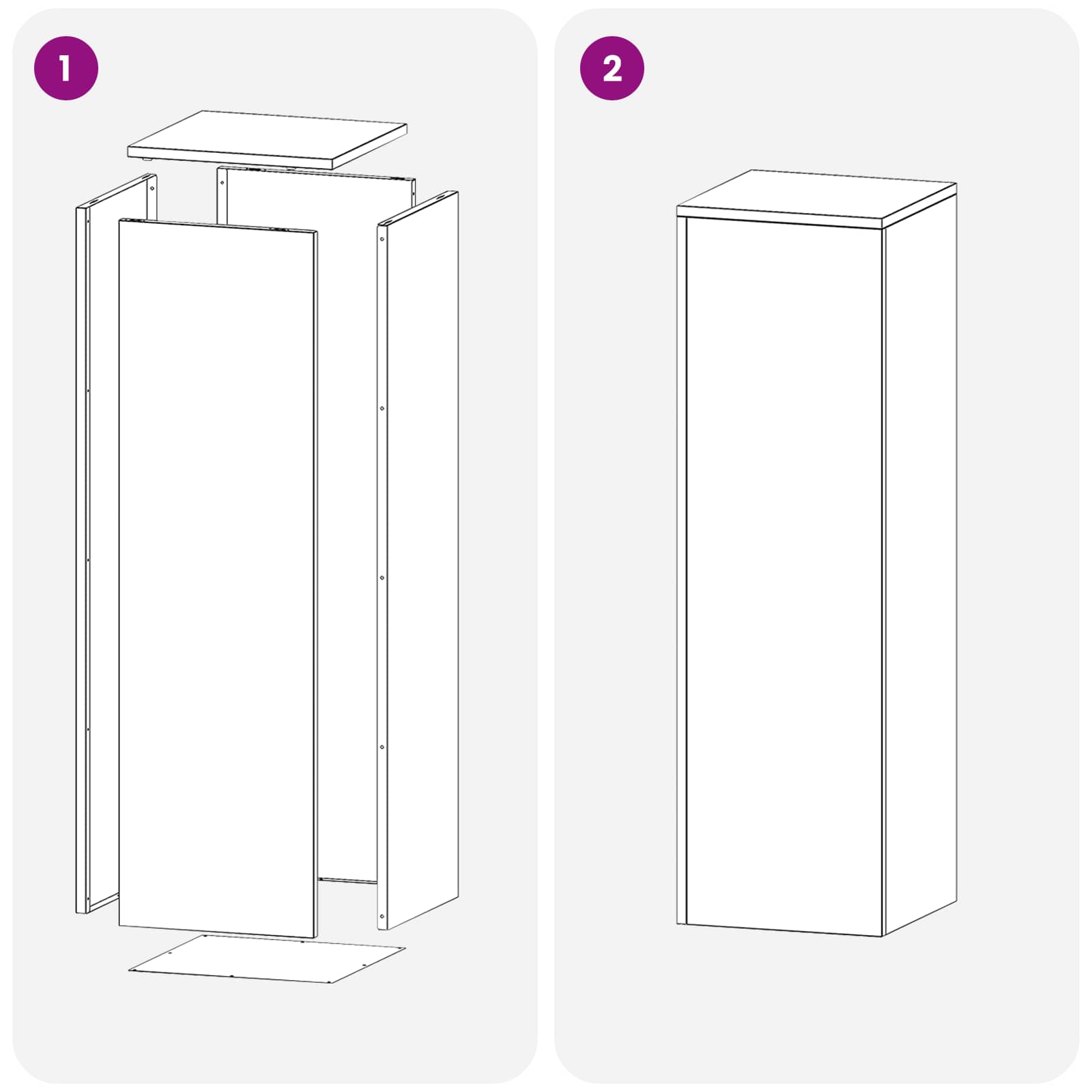 Plant Stand 2 pcs Black 30 x 30 x 100 cm Steel