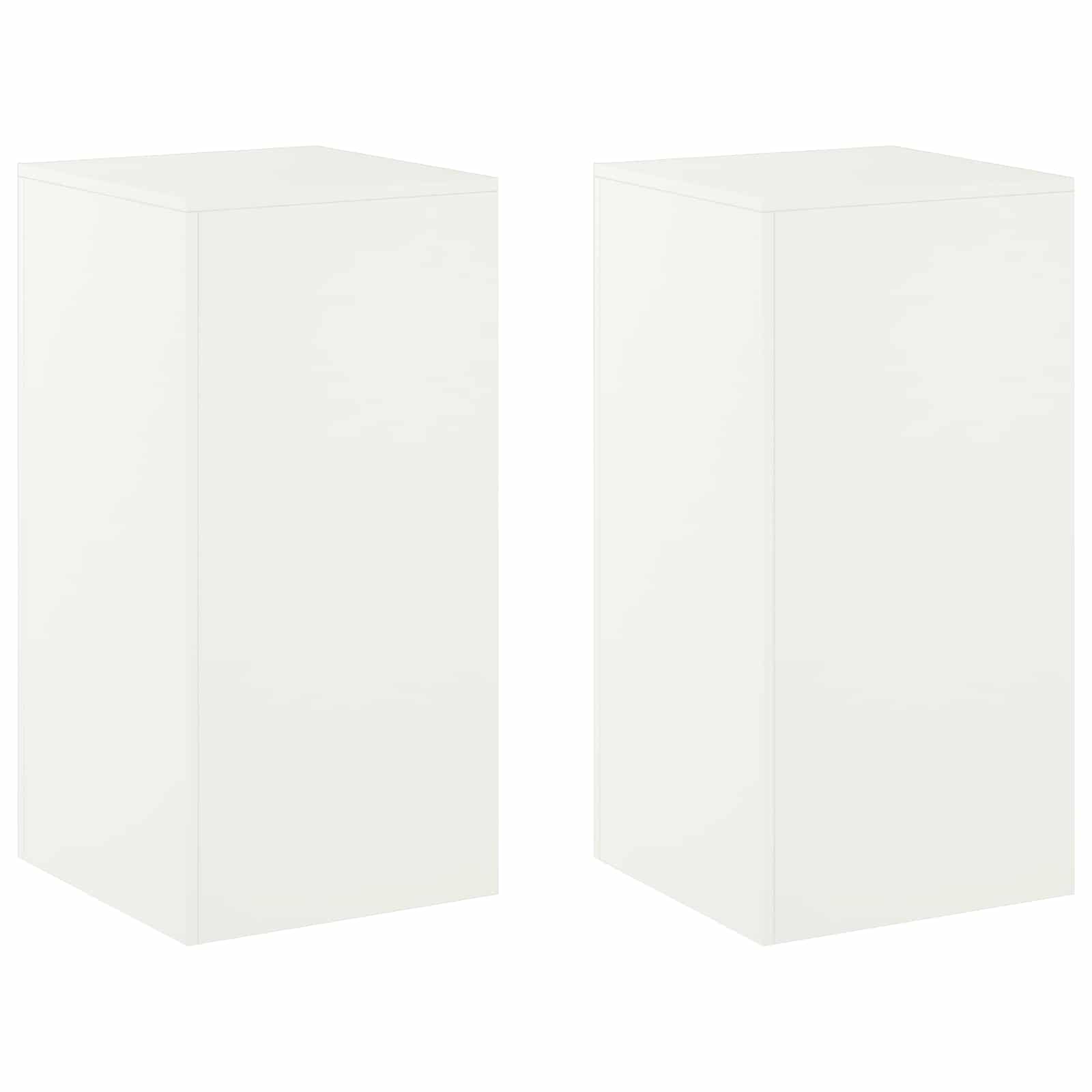 Plant Stand 2 pcs White 40 x 40 x 80 cm Steel