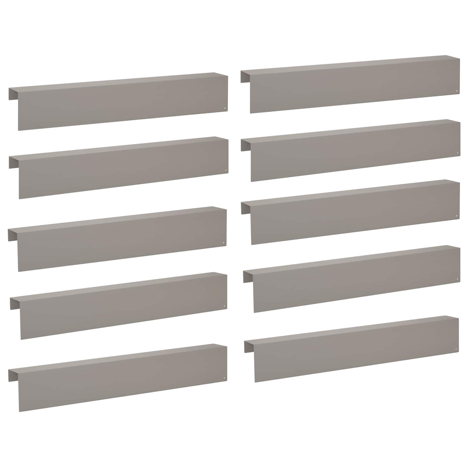 Garden Edging Cover 10 pcs 100 x 10 x 15 cm Weathering Steel