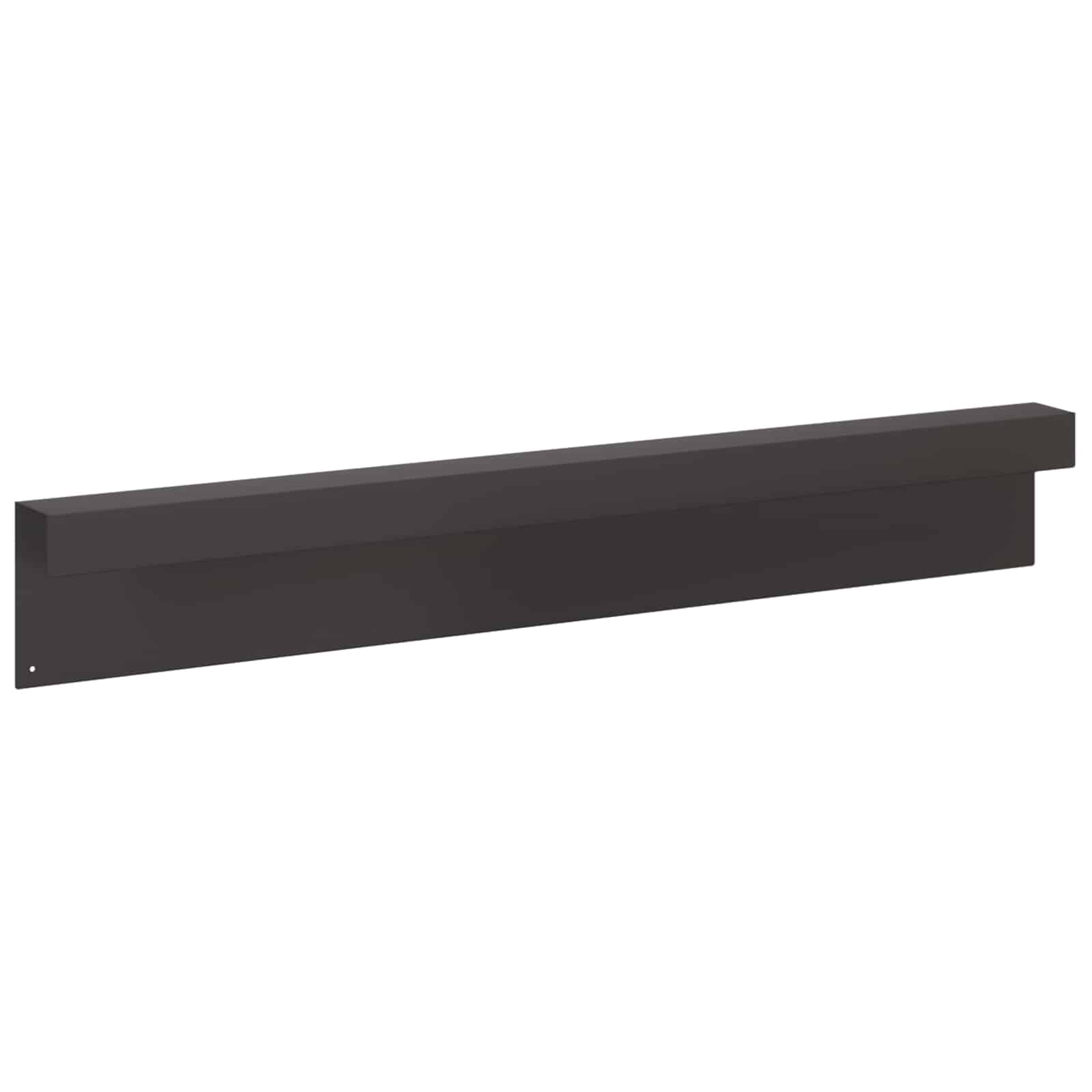 Garden Edging Cover 10 pcs 100 x 6 x 15 cm Steel Black