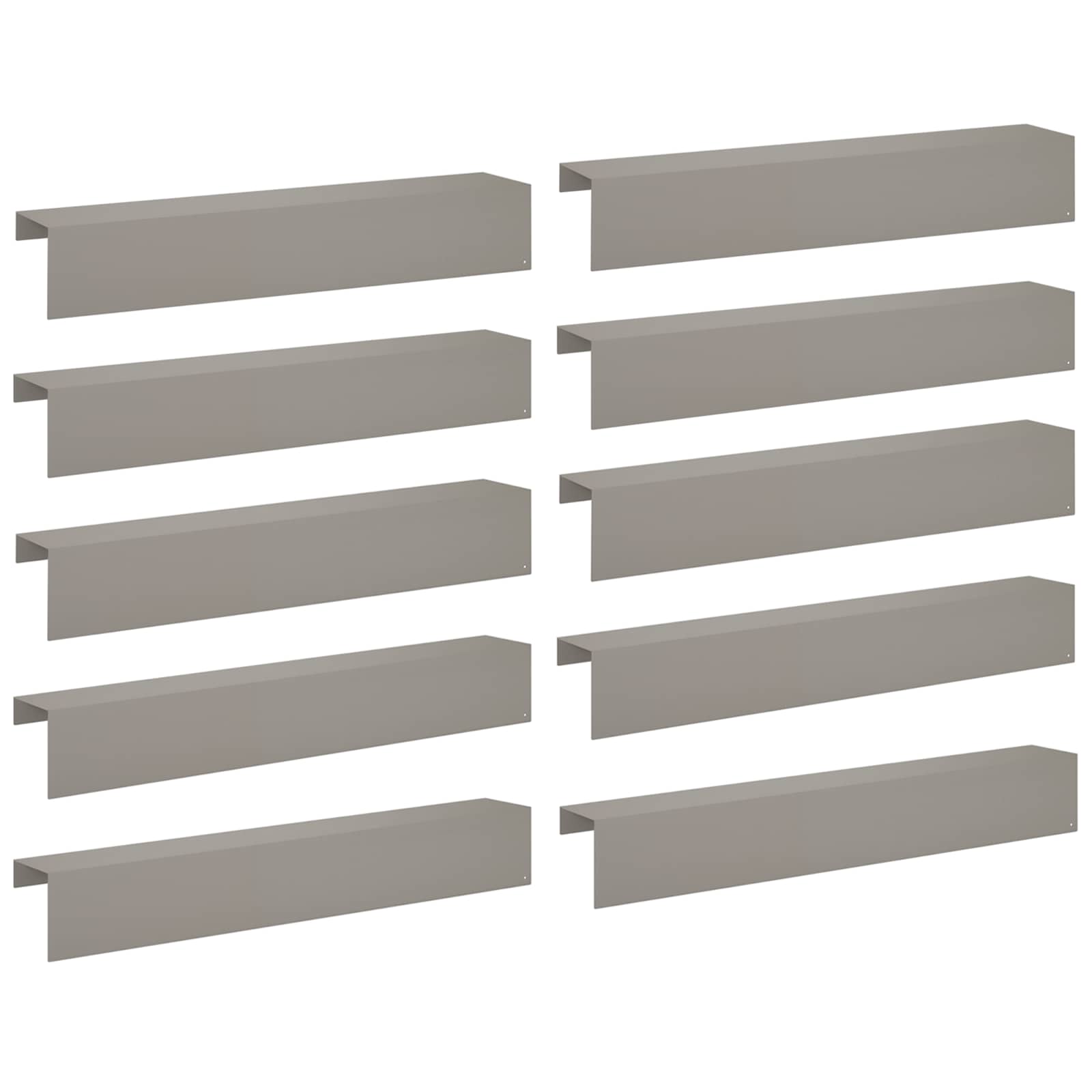 Garden Edging Cover 10 pcs 100 x 15 x 15 cm Weathering Steel