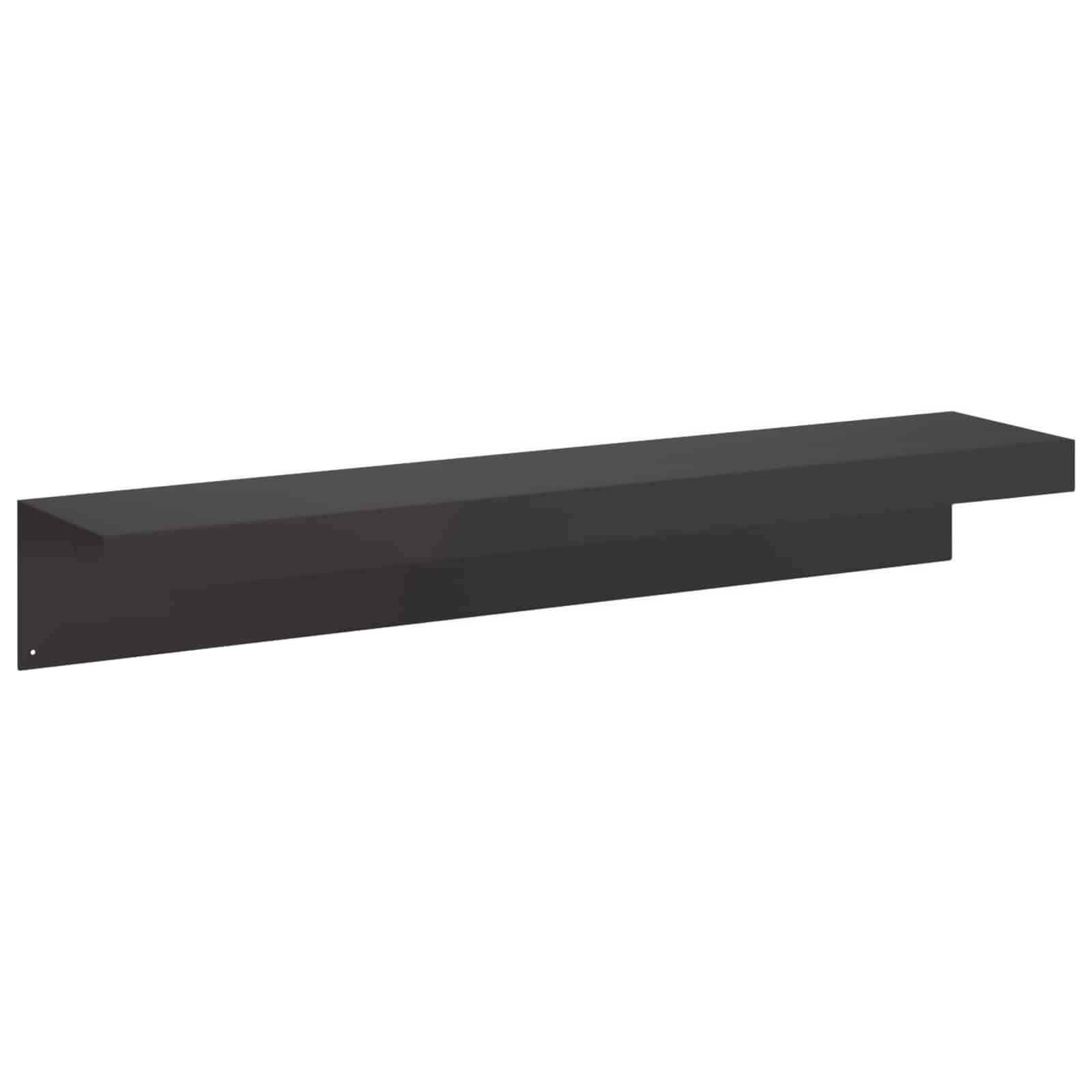 Garden Edging Cover 10 pcs 100 x 20 x 15 cm Steel Black