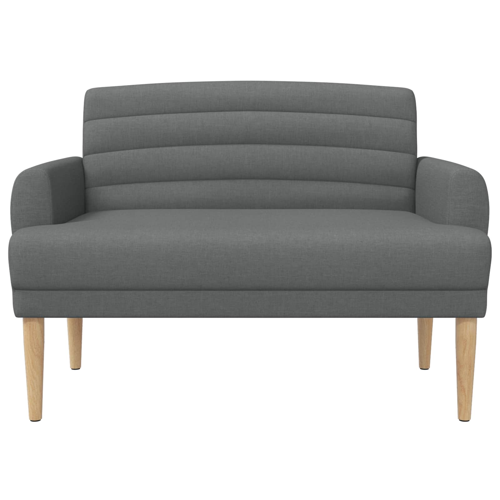 Loveseat with button tufted Dark Grey 116 x 67 x 80 cm Fabric