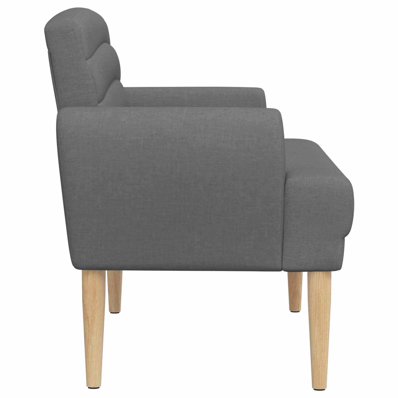 Loveseat with button tufted Dark Grey 116 x 67 x 80 cm Fabric