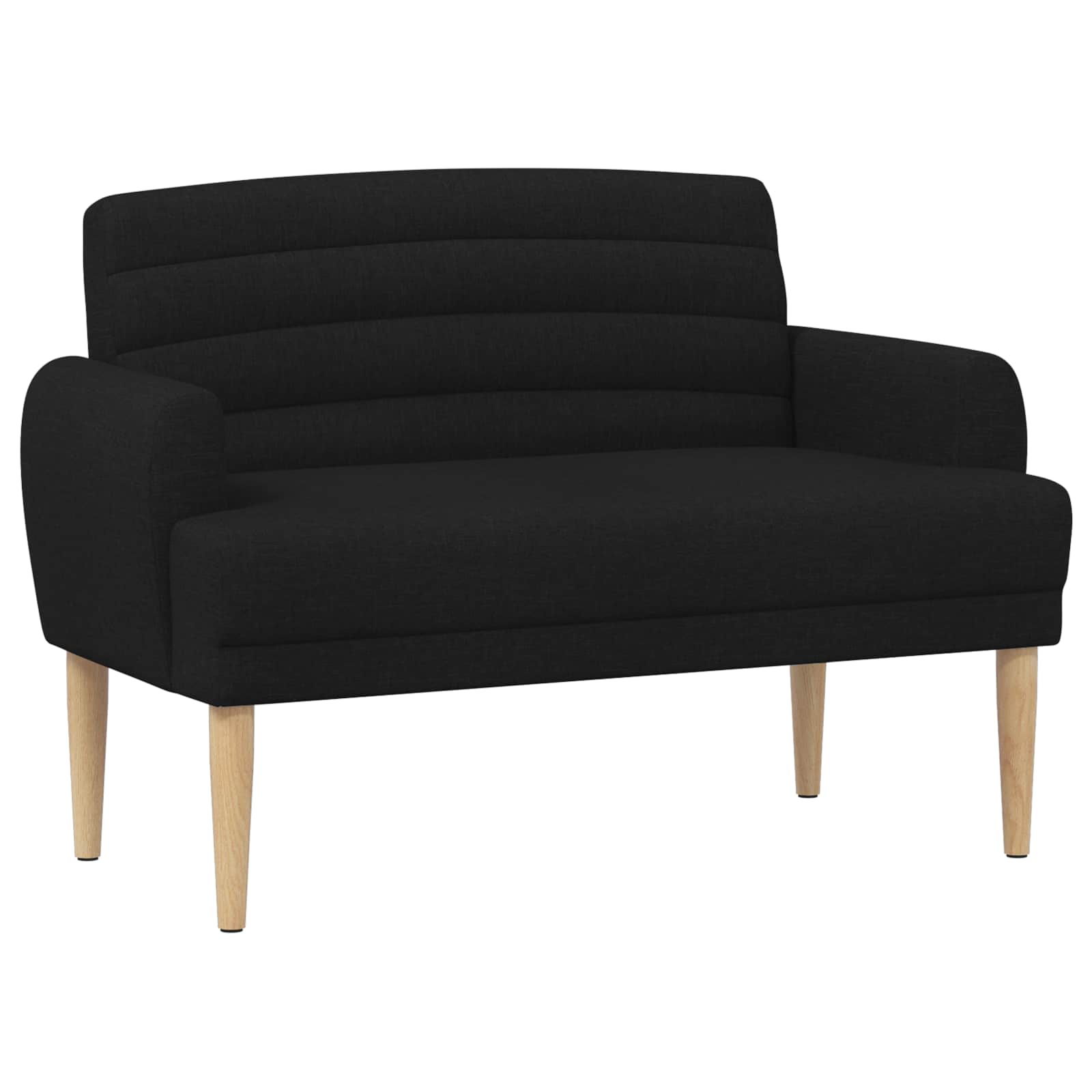 Loveseat with button tufted Black 116 x 67 x 80 cm Fabric