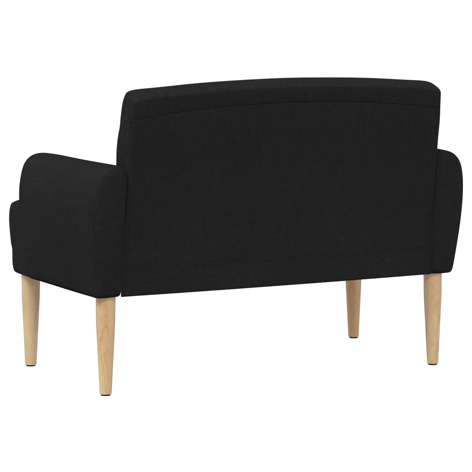 Loveseat with button tufted Black 116 x 67 x 80 cm Fabric