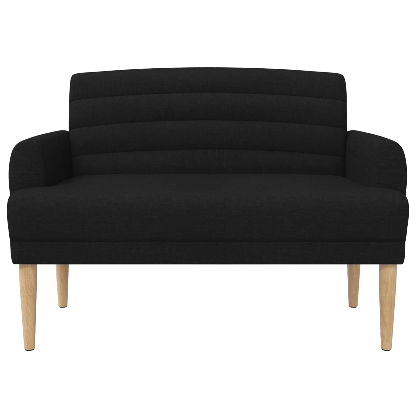 Loveseat with button tufted Black 116 x 67 x 80 cm Fabric