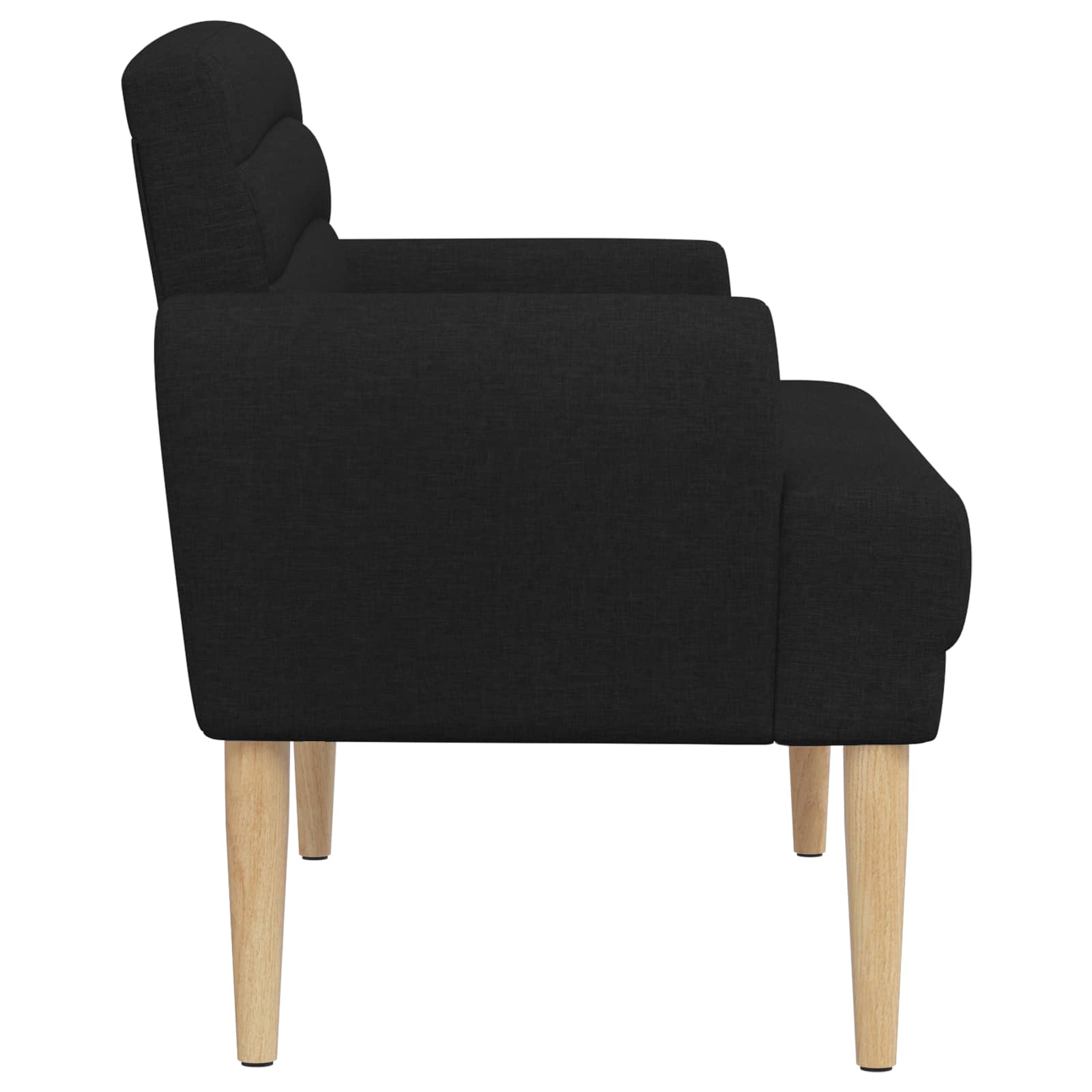 Loveseat with button tufted Black 116 x 67 x 80 cm Fabric